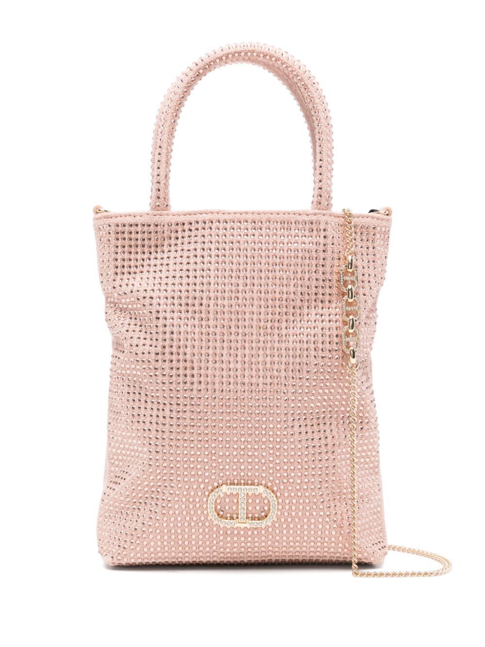 Shop Twinset Mini Tote Bag In Peachy Keen