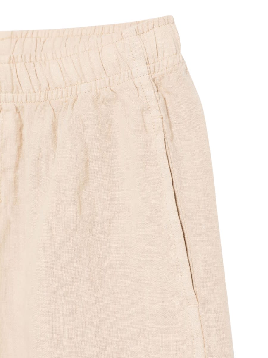 Il Gufo Linen Shorts And Shirt Set In Beige