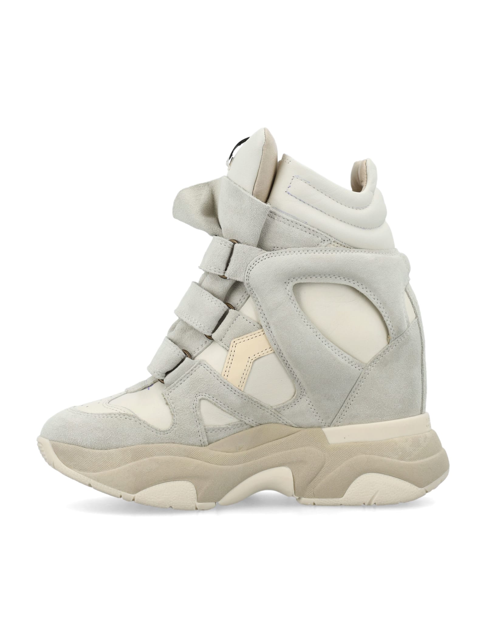 Isabel Marant Balskee High Top Sneakers With Wedge Shoes In White
