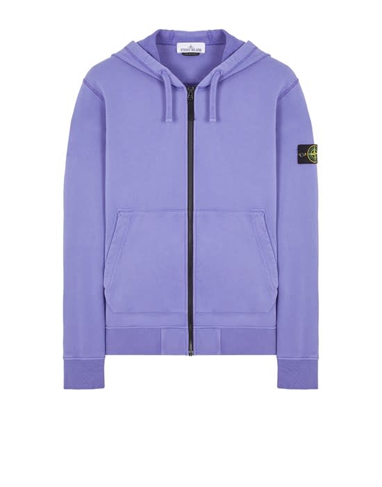 Shop Stone Island Zipped Hoodie