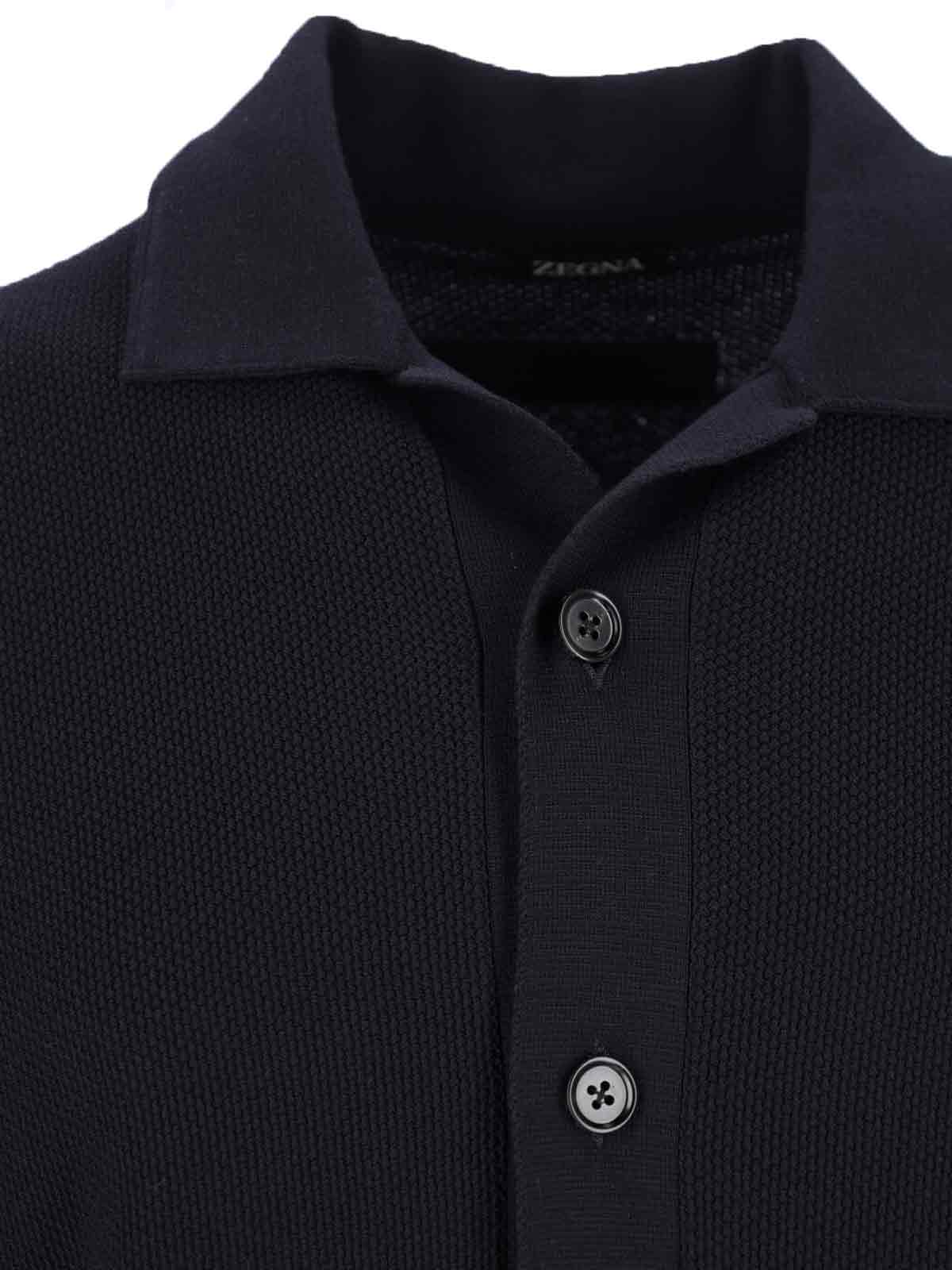 Shop Zegna Knitted Shirt In Blue