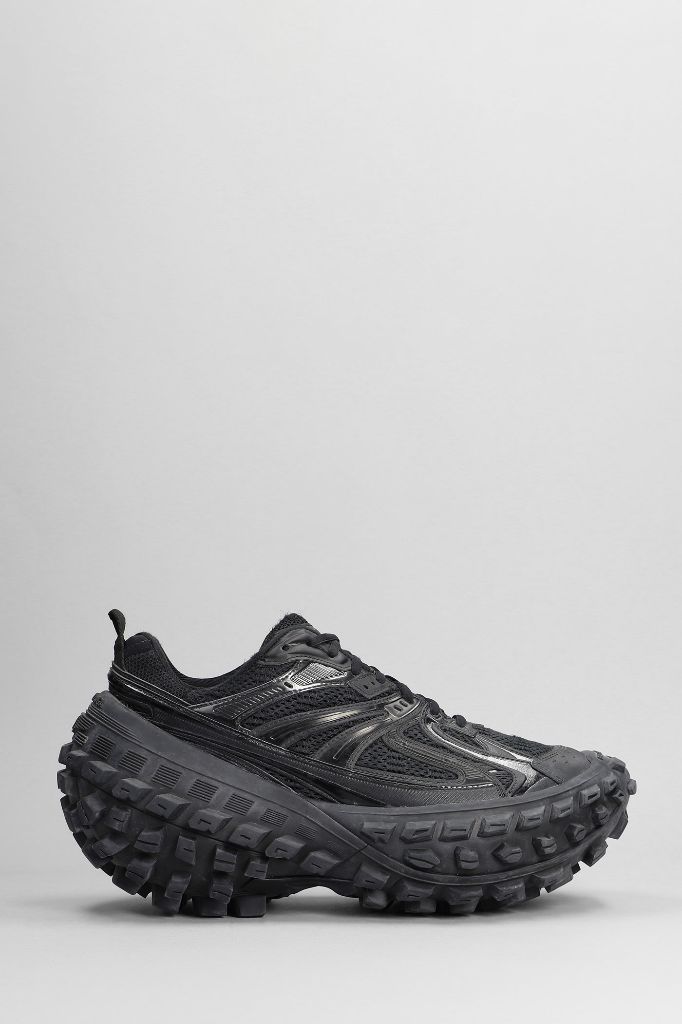 Balenciaga Bouncer Sneakers In Black Polyuretan