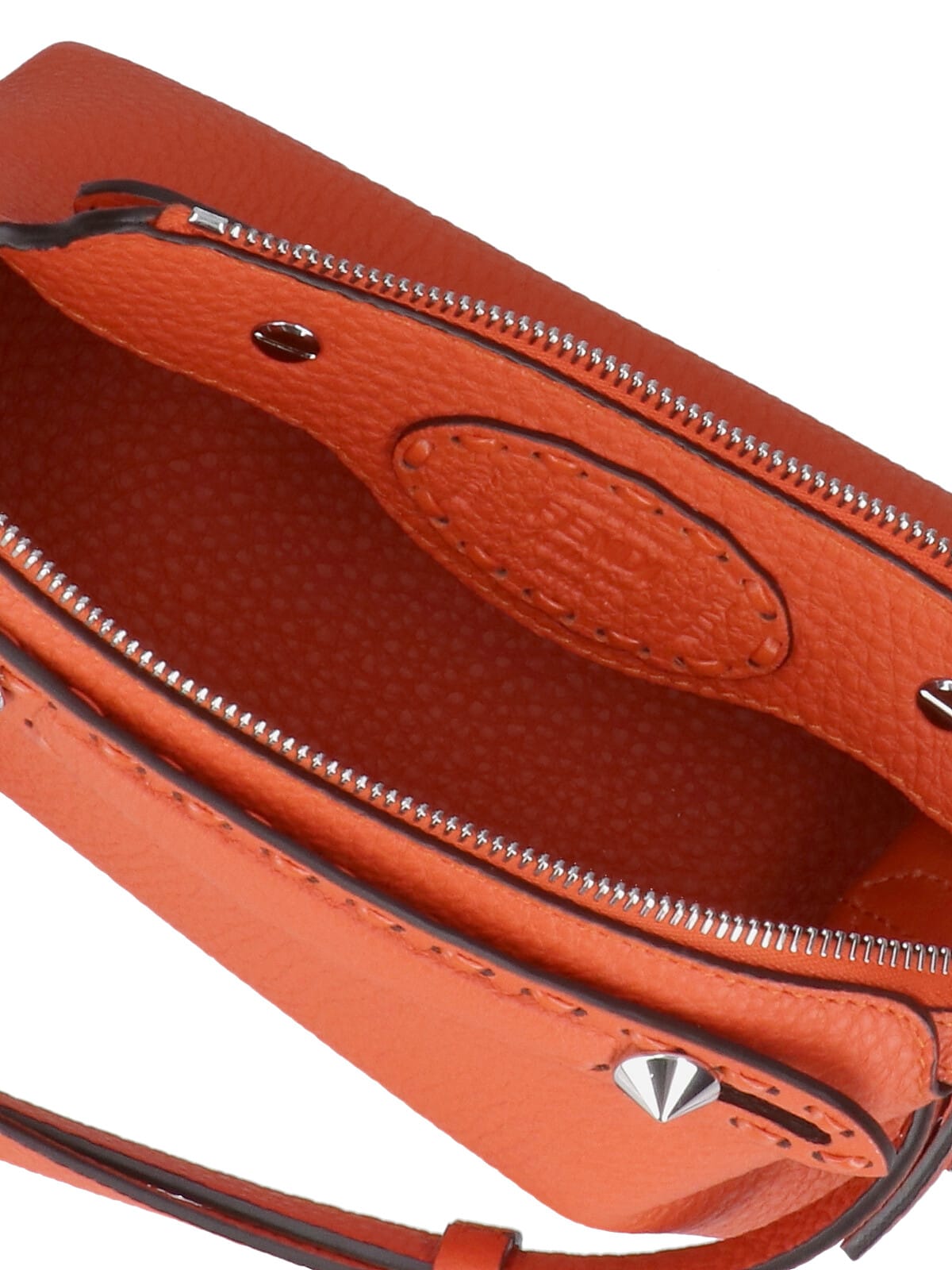 Fendi By The Way Selleria Mini Shoulder Bag In Orange