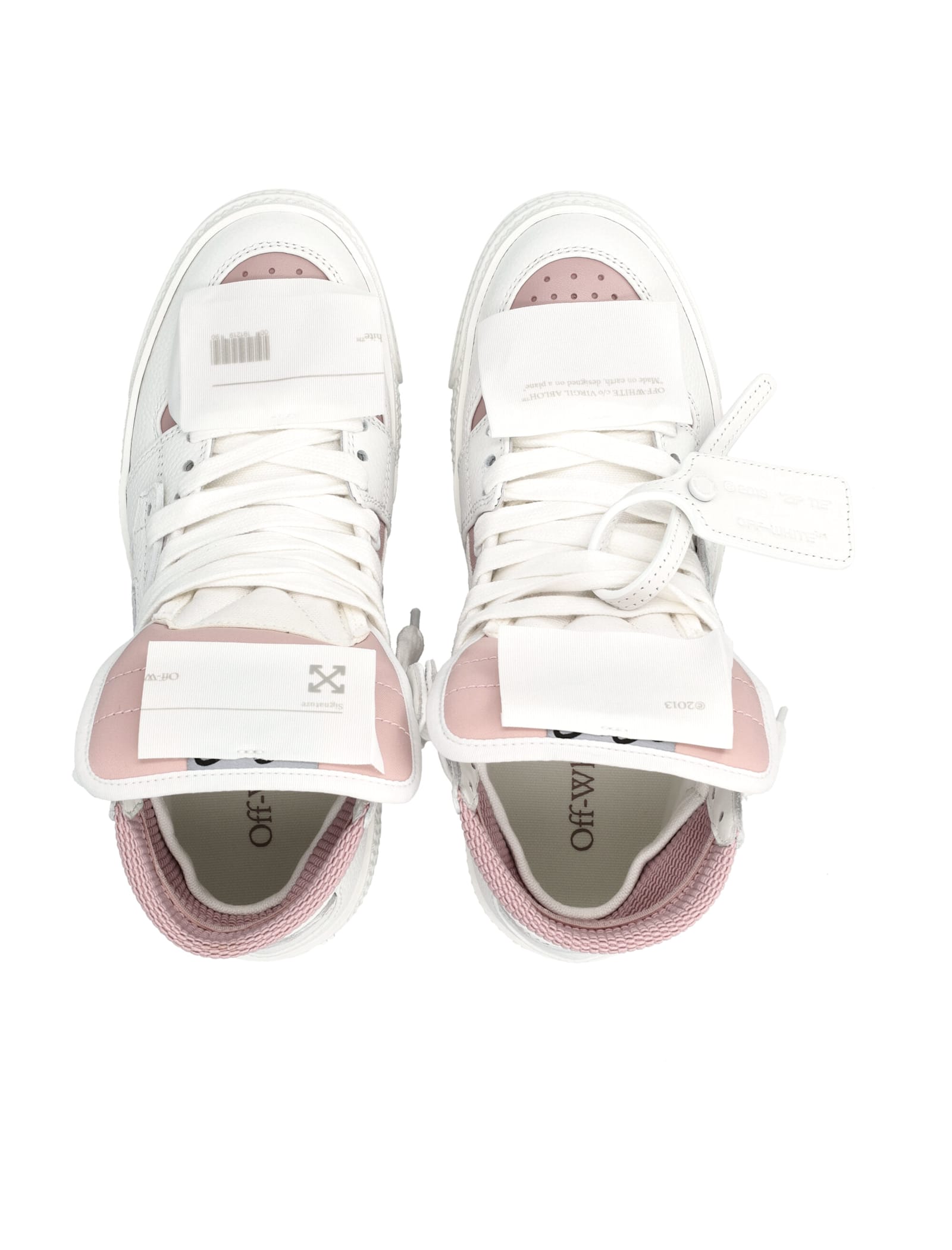 Off-white High-top Sneakers Contrast Panels In Multi