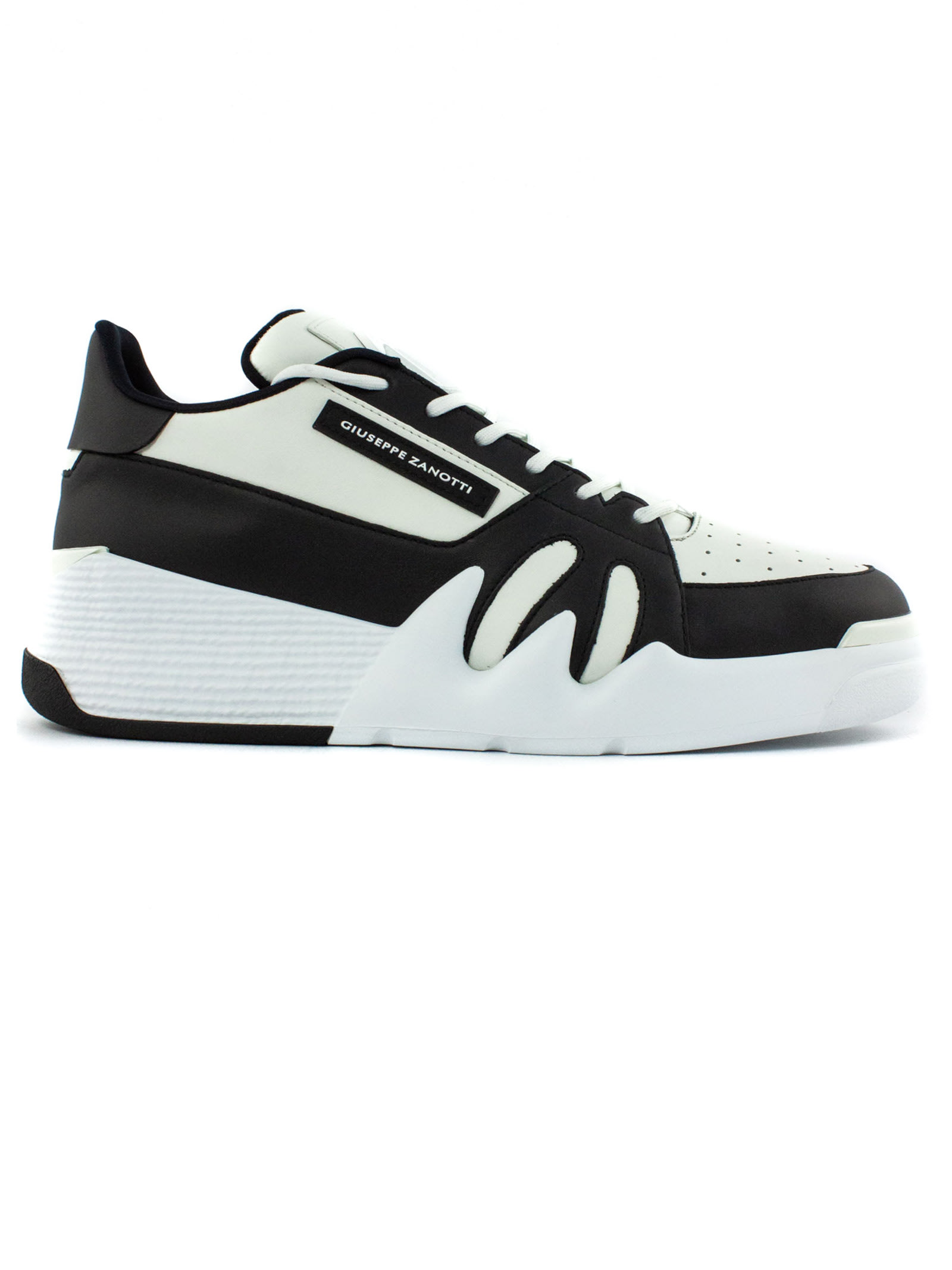 Giuseppe Zanotti Black And White Leather Sneakers