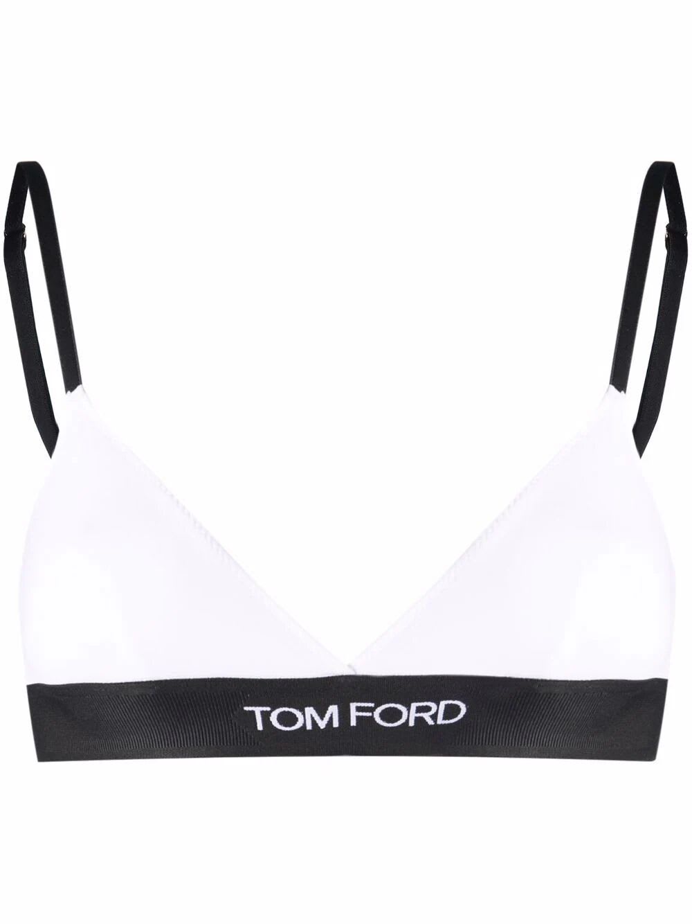 Shop Tom Ford Modal Signature Bra In White