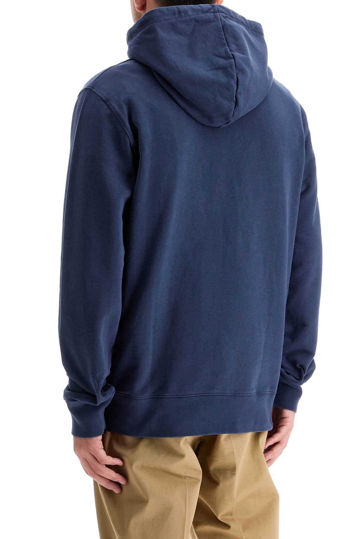 Shop Maison Kitsuné Chillax Fox Hooded Sweatshirt In Eclipse Blue (blue)