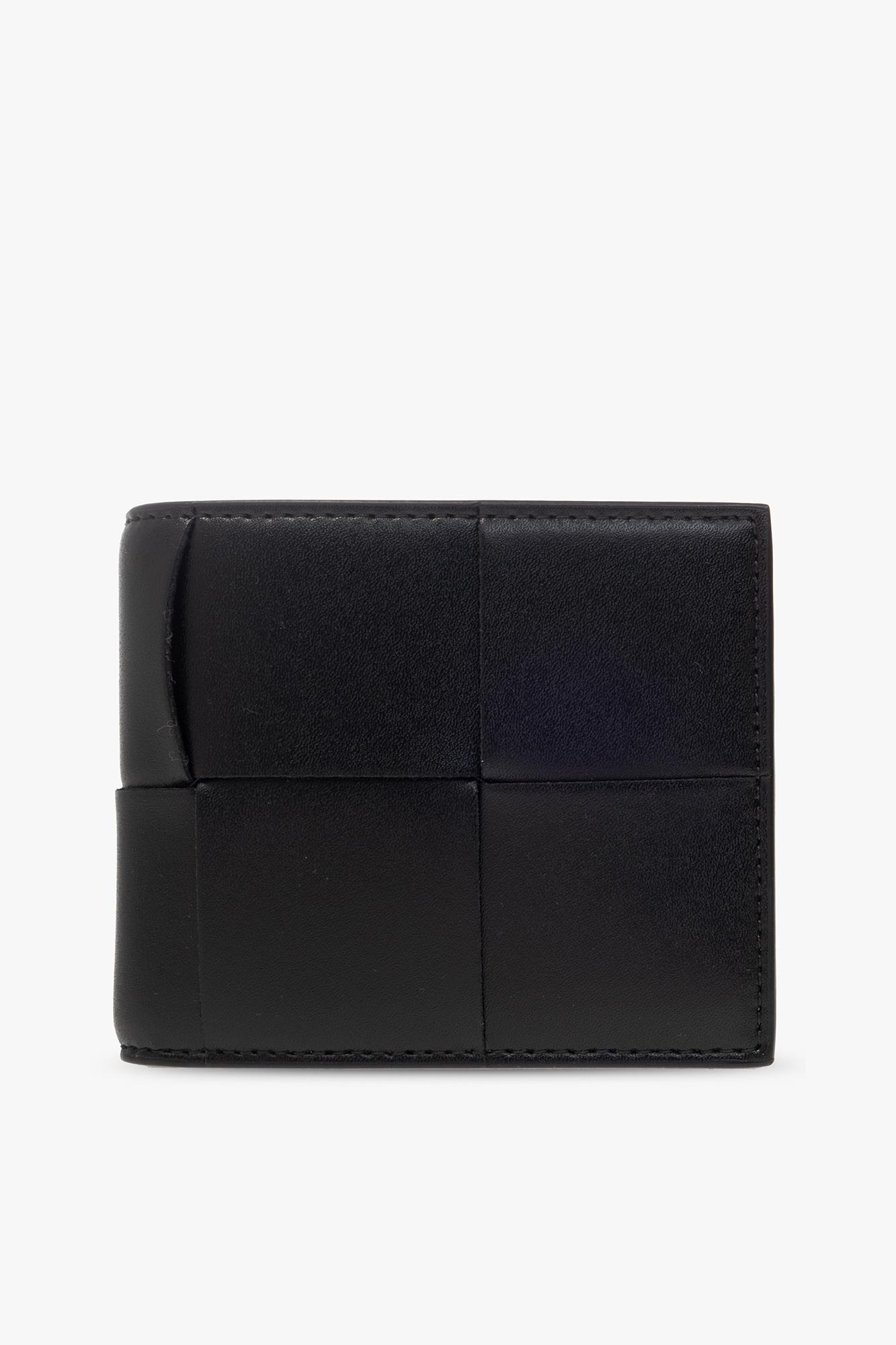 Shop Bottega Veneta Leather Wallet In Black