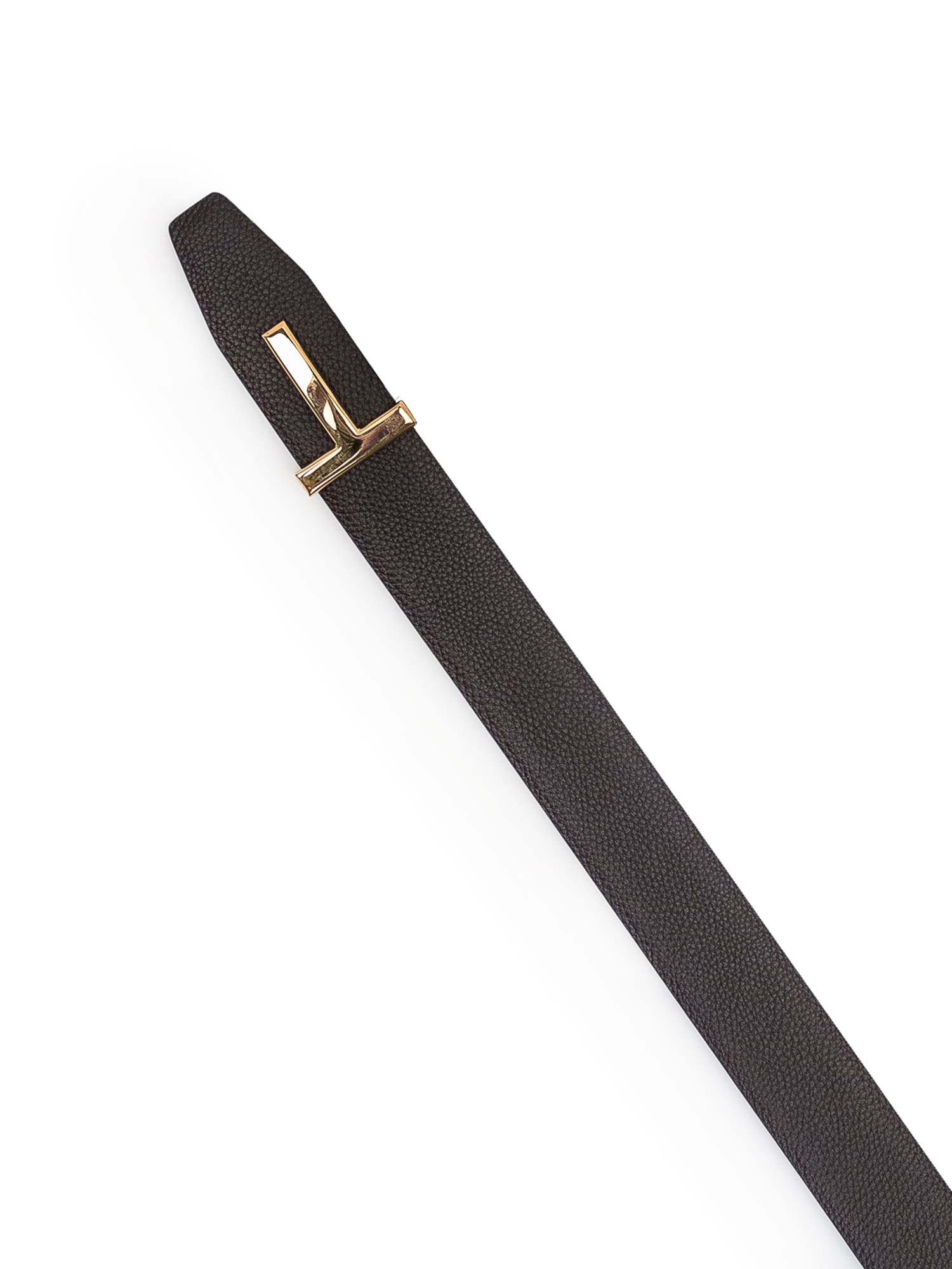 Shop Tom Ford Leather Belt In Brown Black