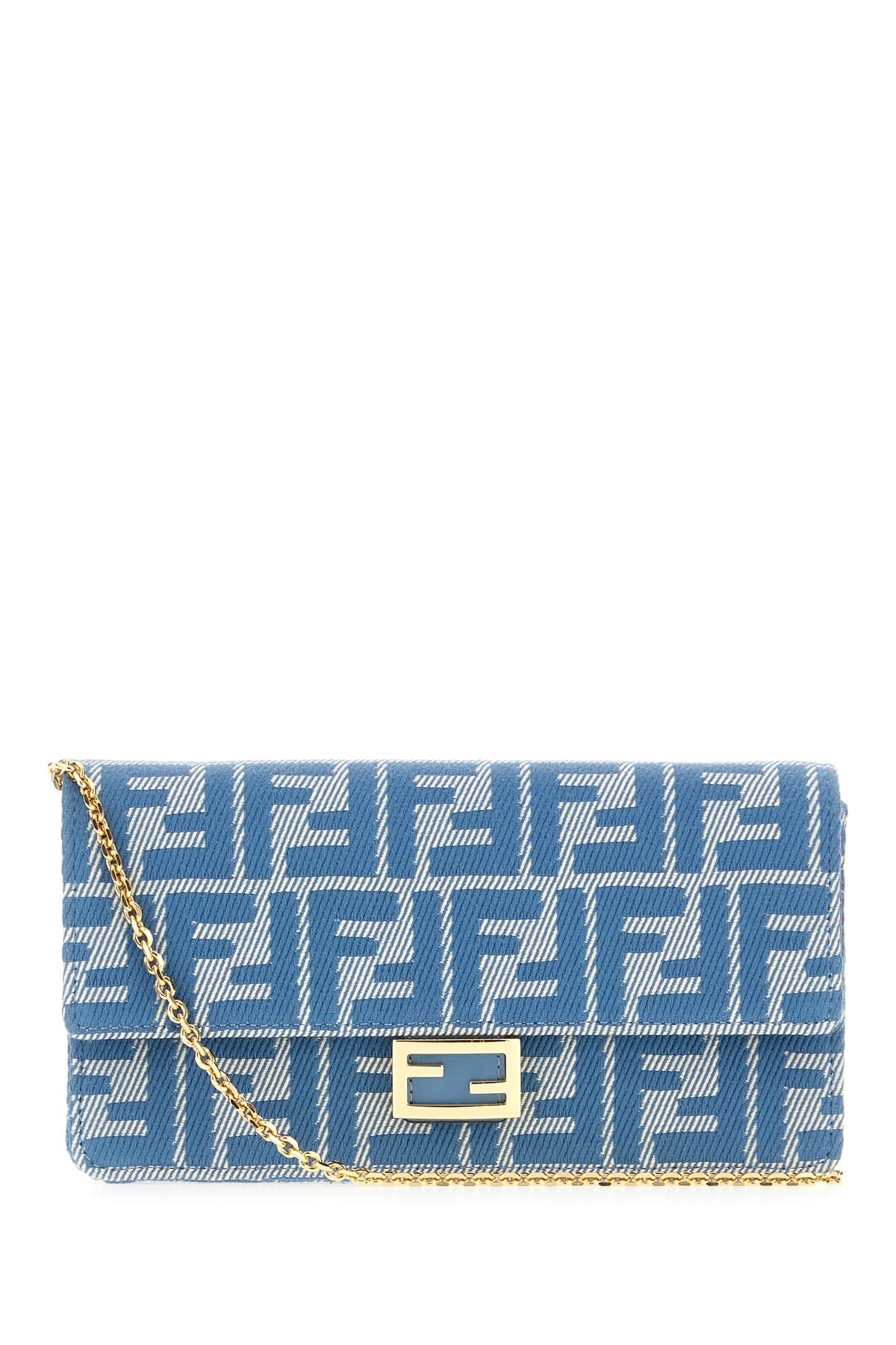 FENDI EMBROIDERED JACQUARD BAGUETTE WALLET