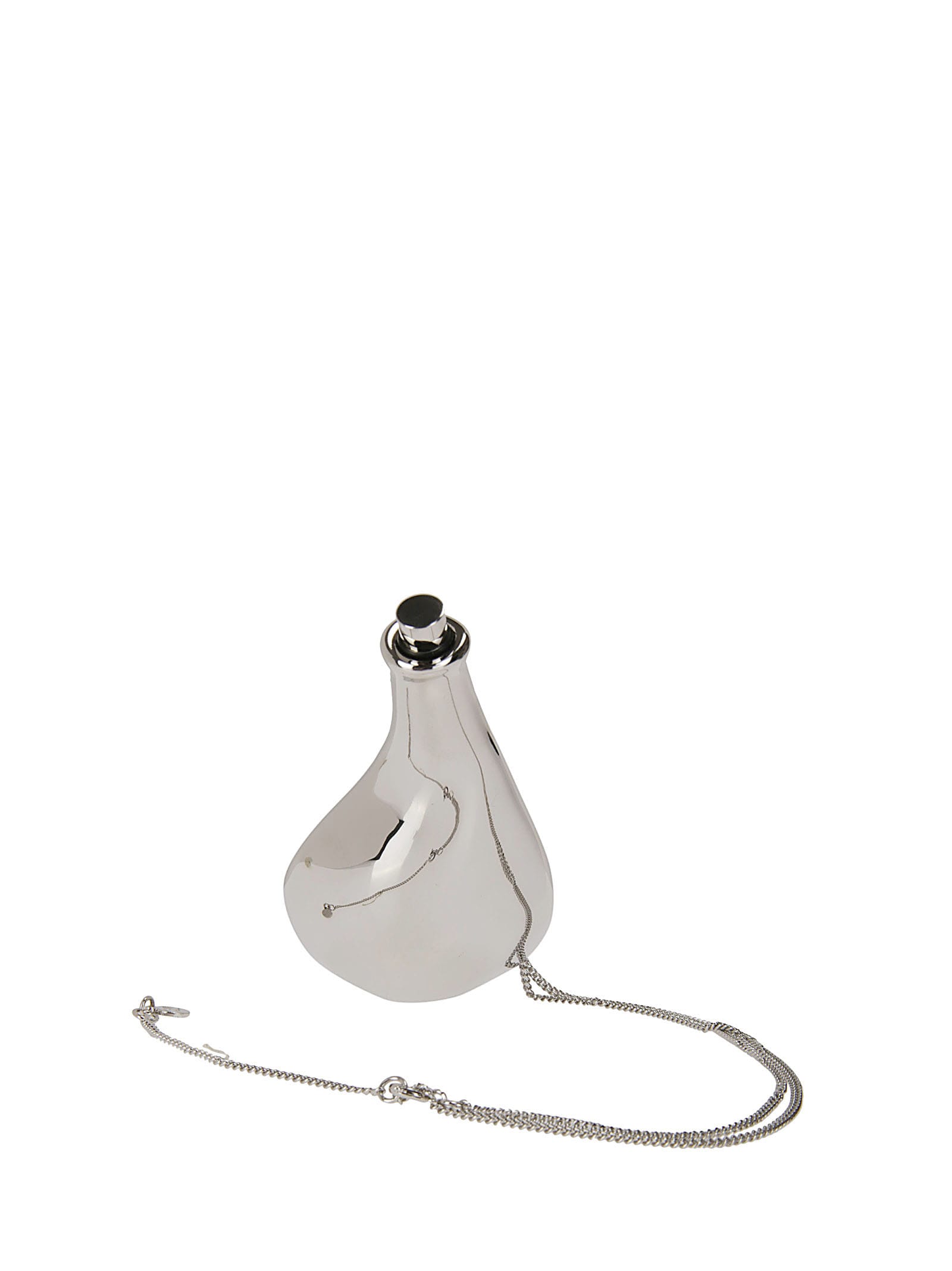 Shop Courrèges Flask Metal Chain Necklace In Silver