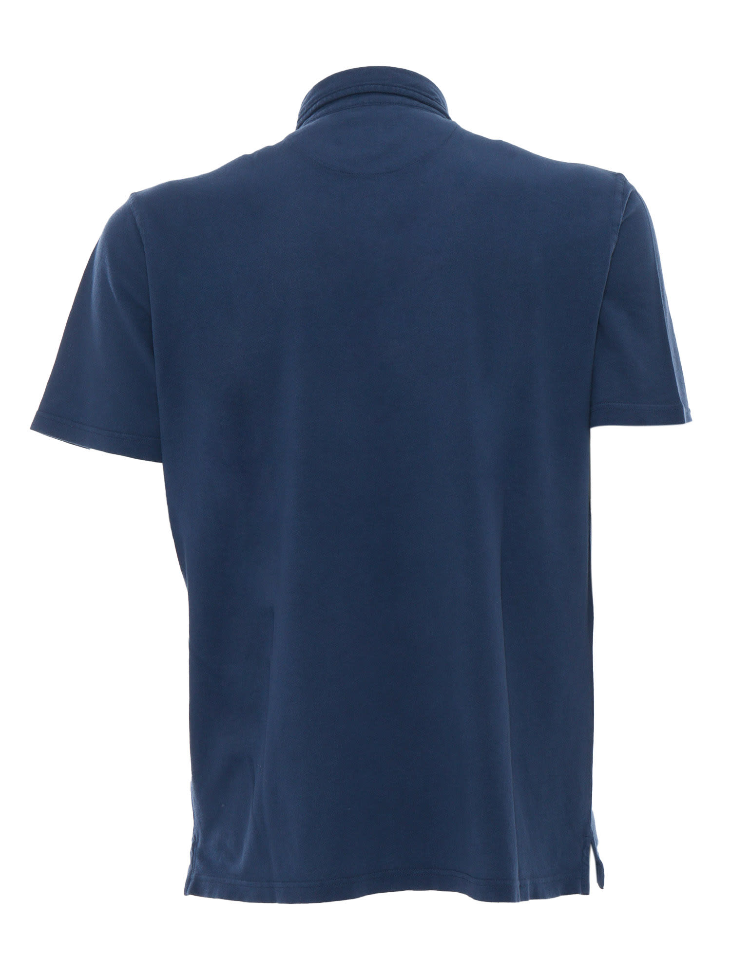 Fedeli Piquet Polo With Collar And Short Sleeves In Multicolor