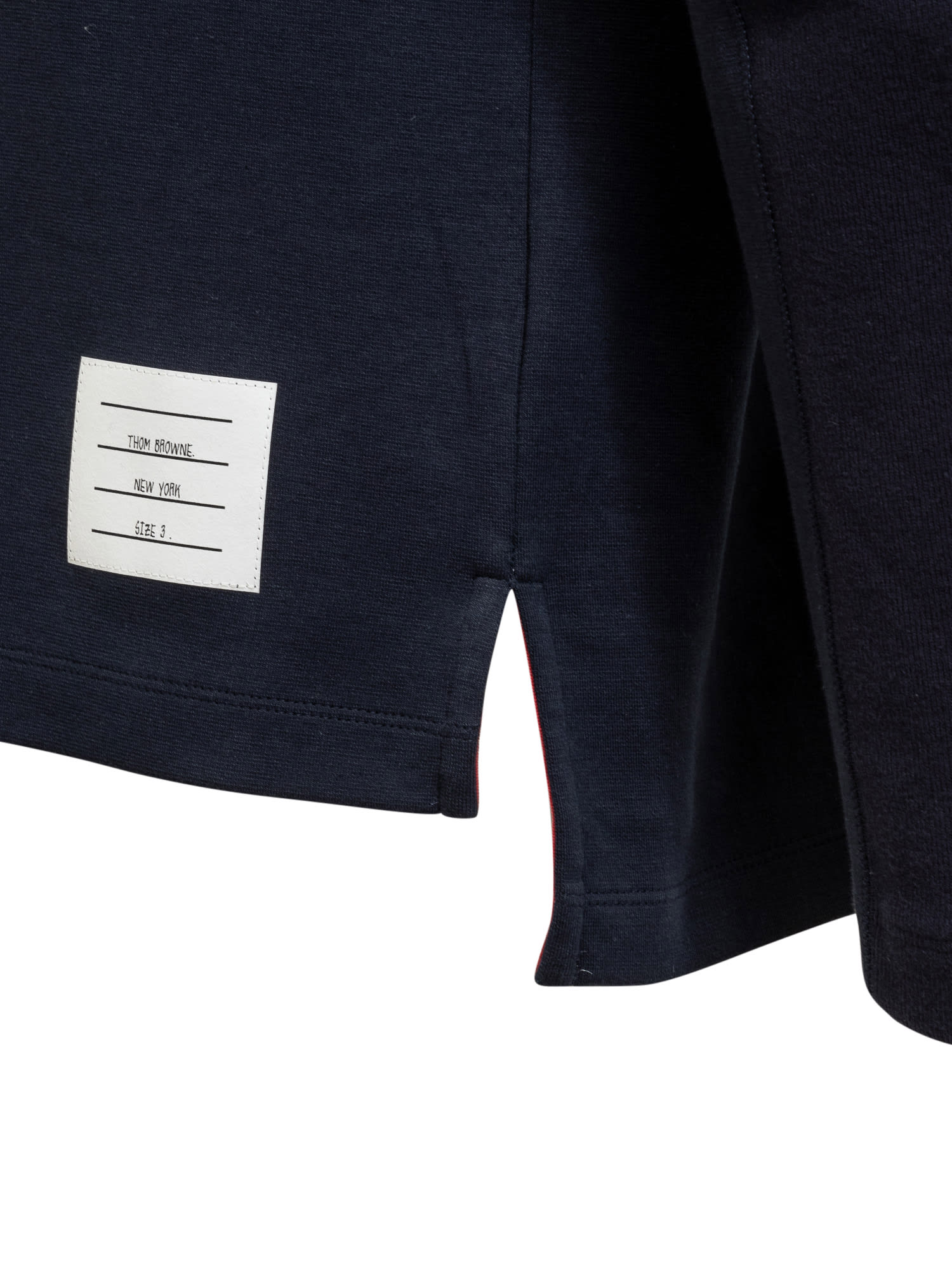 Shop Thom Browne Long Sleeved T-shirt In Navy