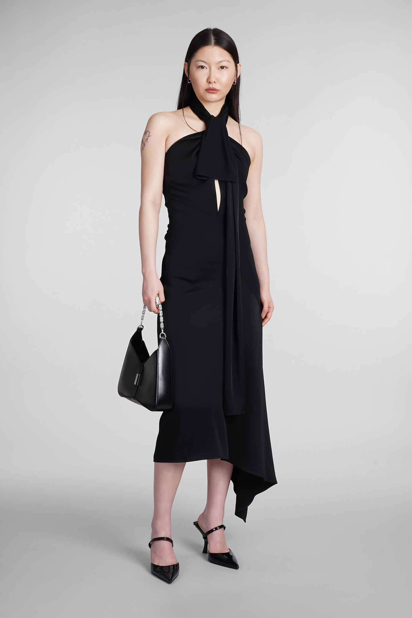 Shop Givenchy Dress In Black Acetate