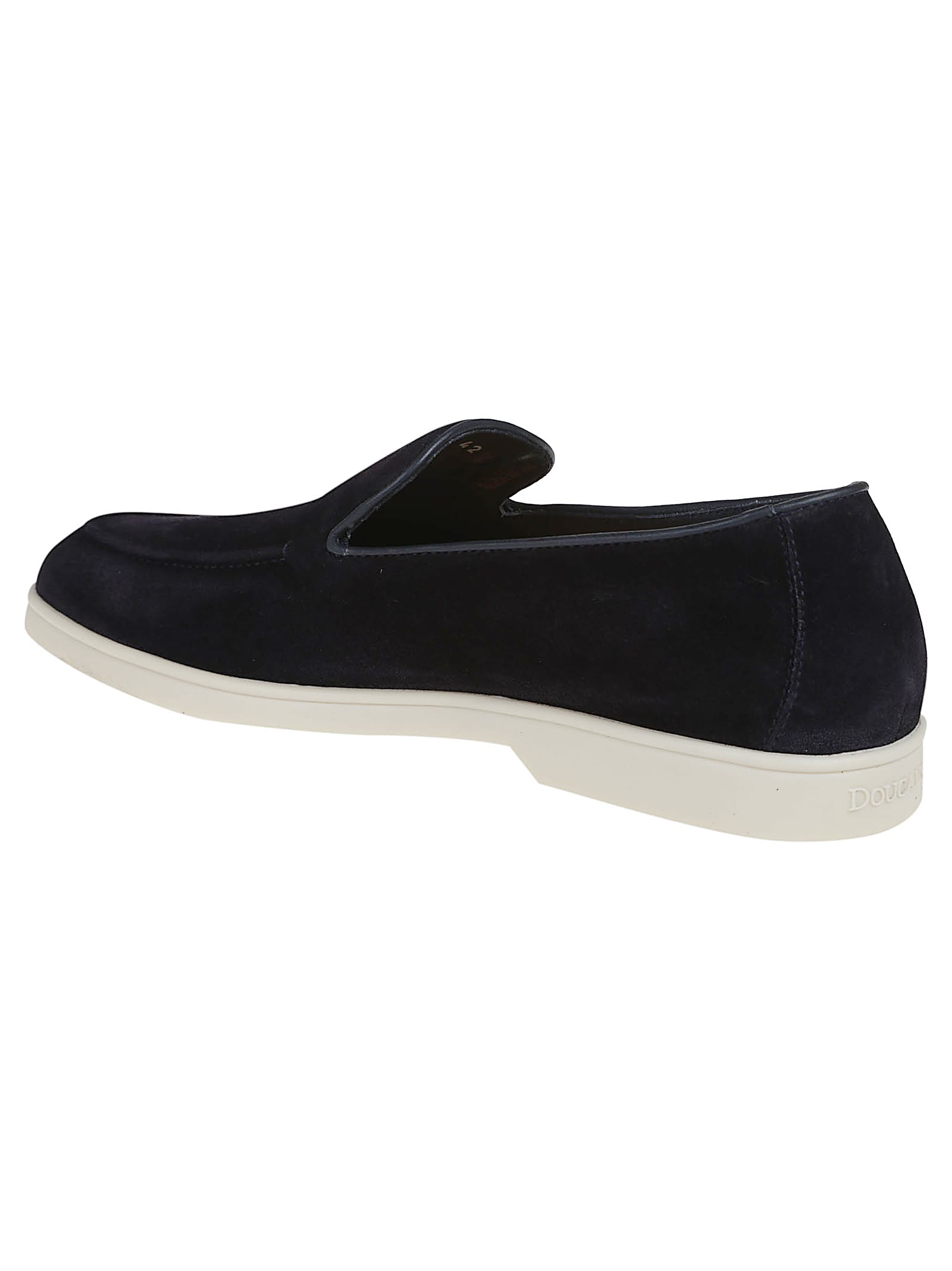 Doucal's Moccasin Shoes With Smooth Suede Finish In Black