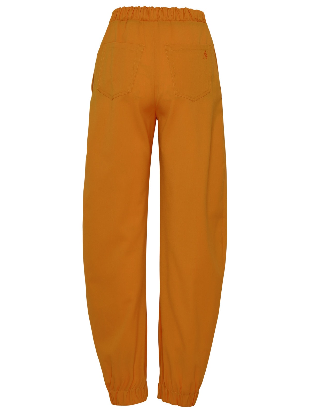 Shop Attico Orange Wool Blend Rey Pants