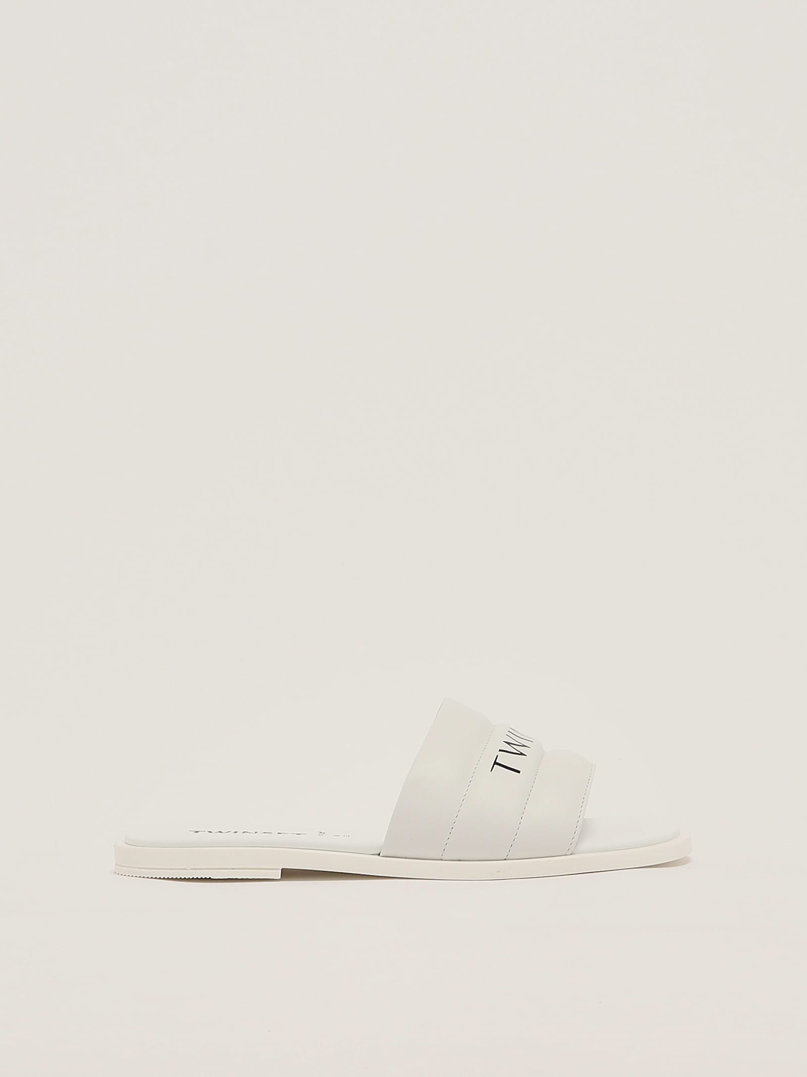Twinset Sliders Sliders In Bianco