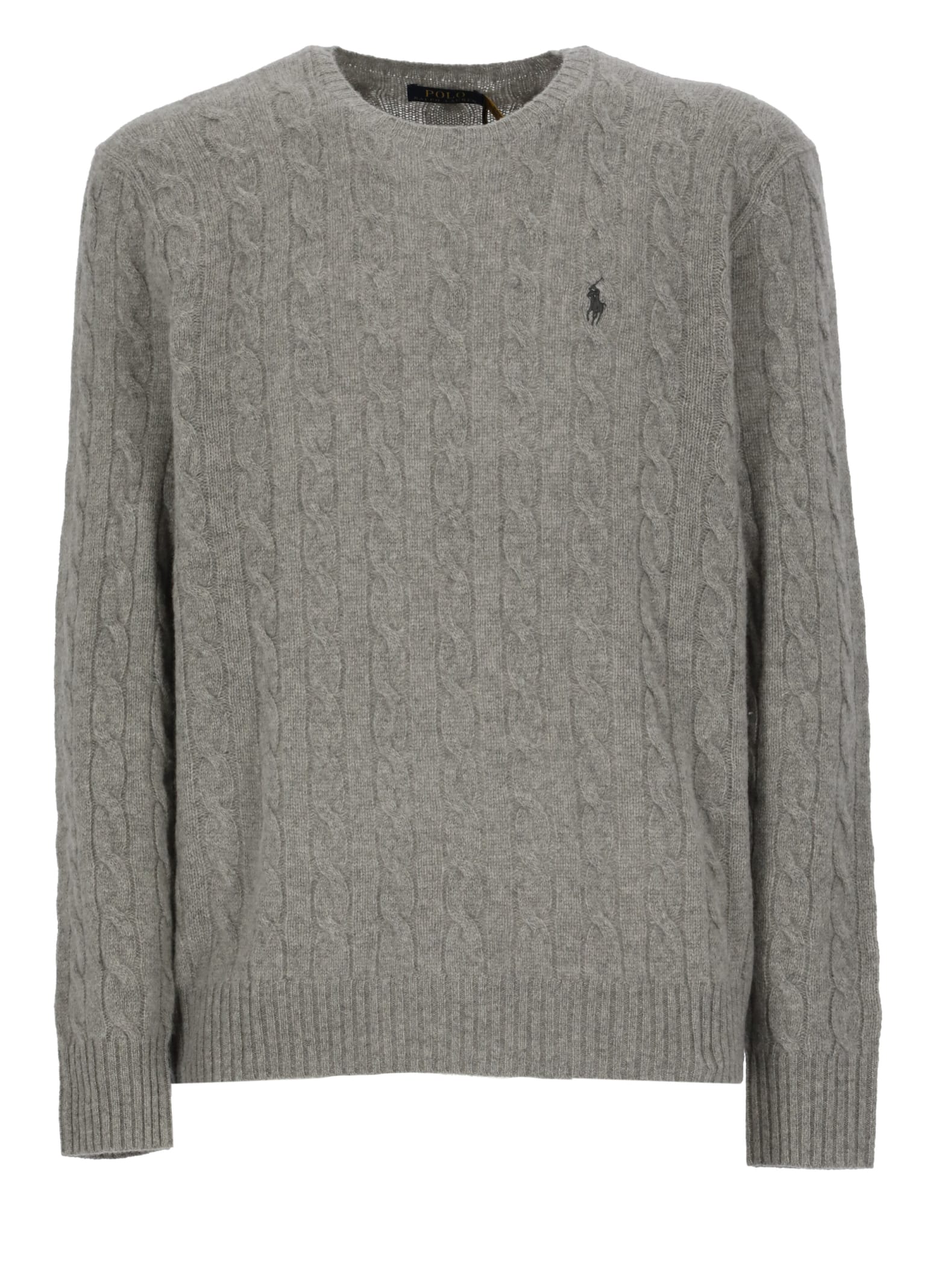 Shop Ralph Lauren Sweater With Pony In Grey