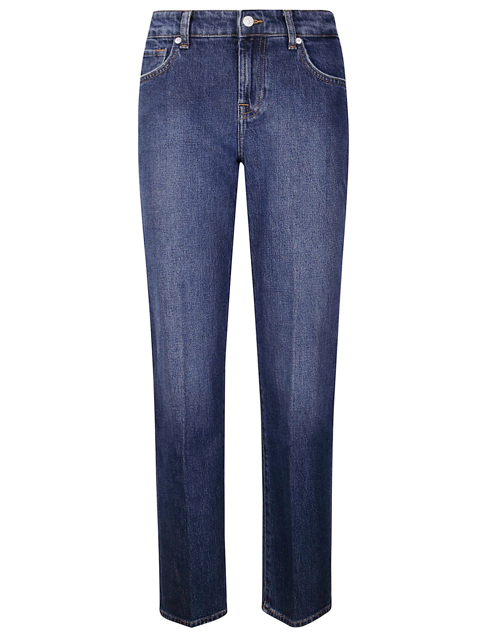 7 For All Mankind Calie Straight Radar Jeans In Blue