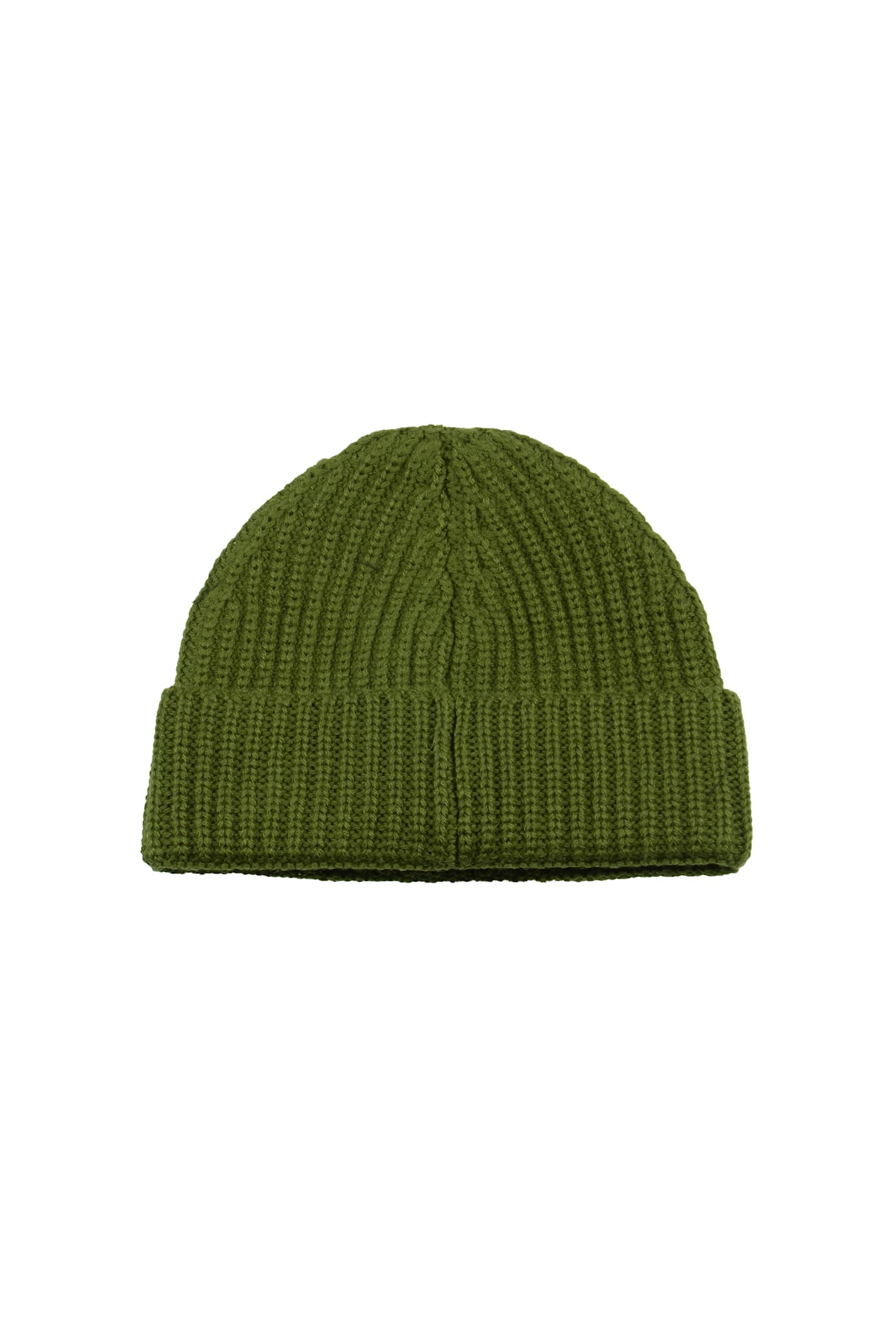 Shop Dondup Logo Patched Beanie In Military Green