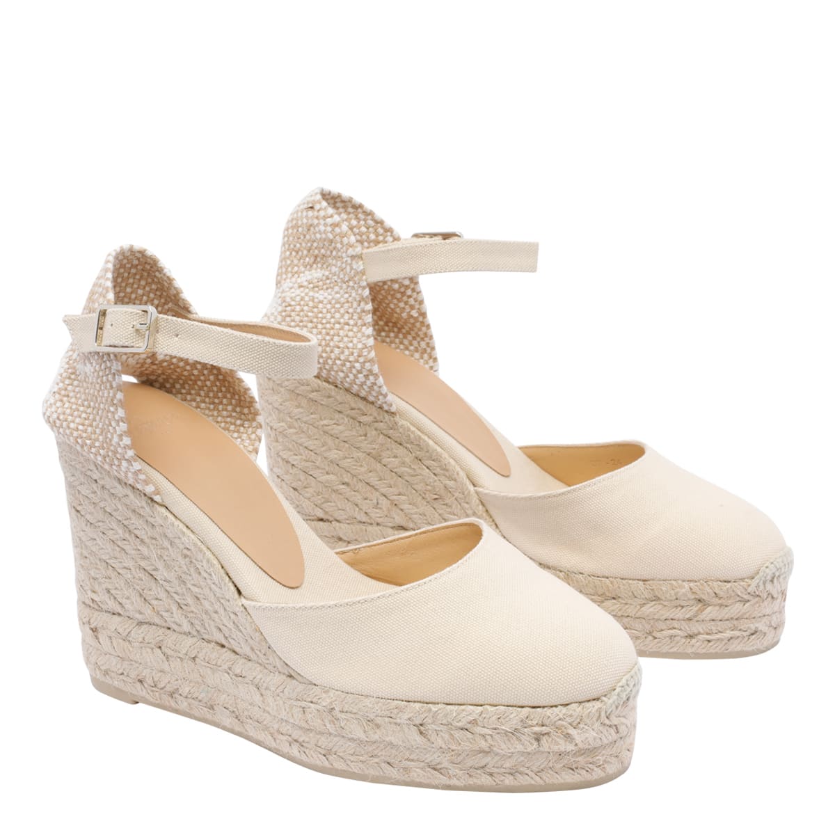 Castaã±er Carol Wedges In White