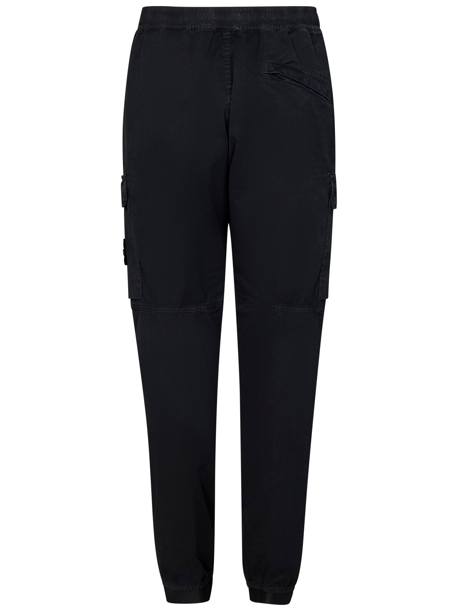 Shop Stone Island Trousers In Black