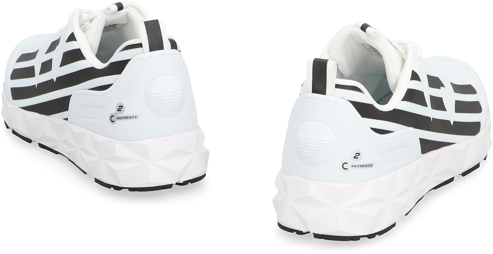 Ea7 Emporio Armani Kombat Fabric Low-top Sneakers In White