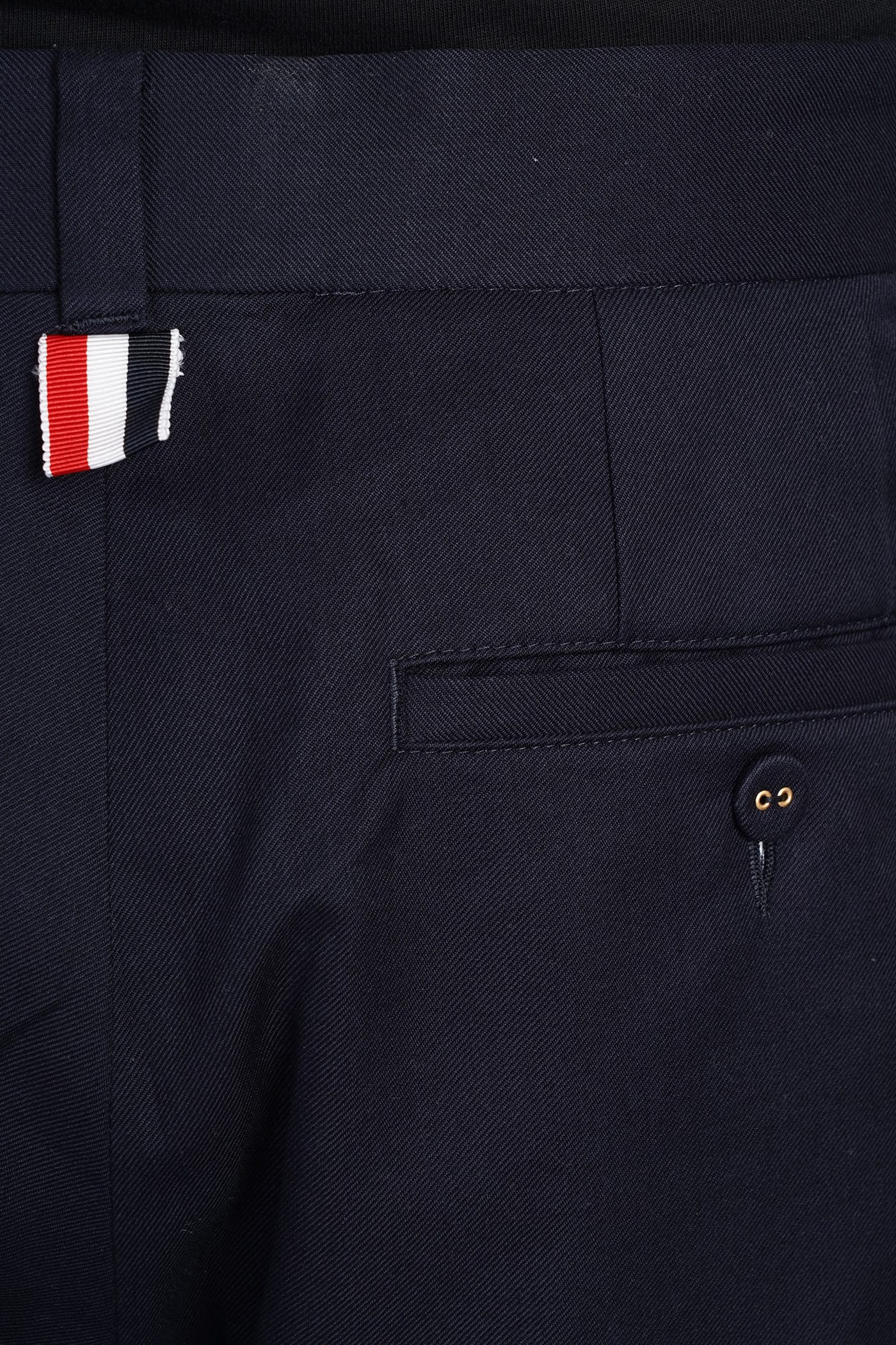 Shop Thom Browne Shorts In Blue Cotton