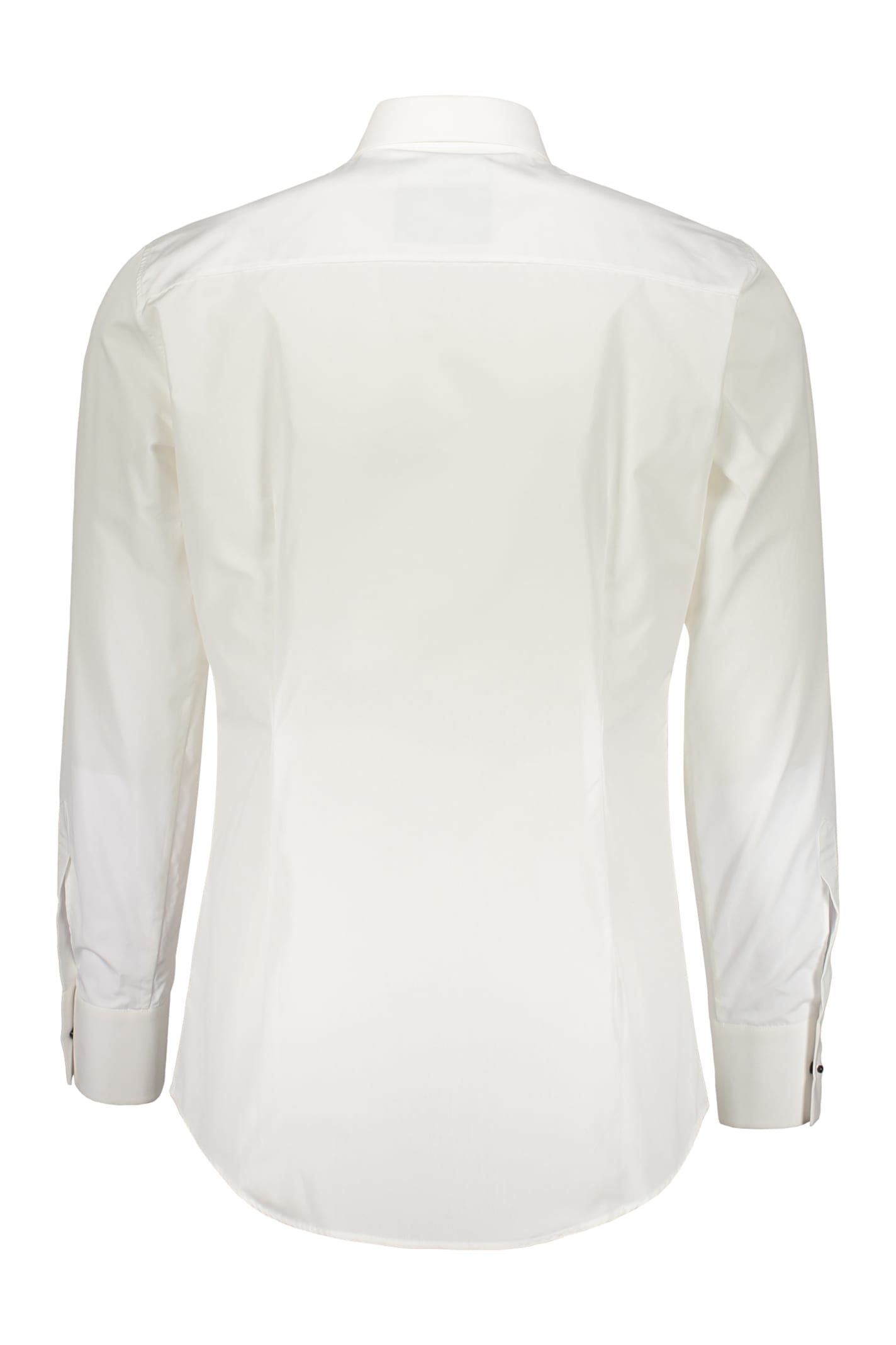 Dsquared2 Poplin Cotton Shirt With Spread Collar In White