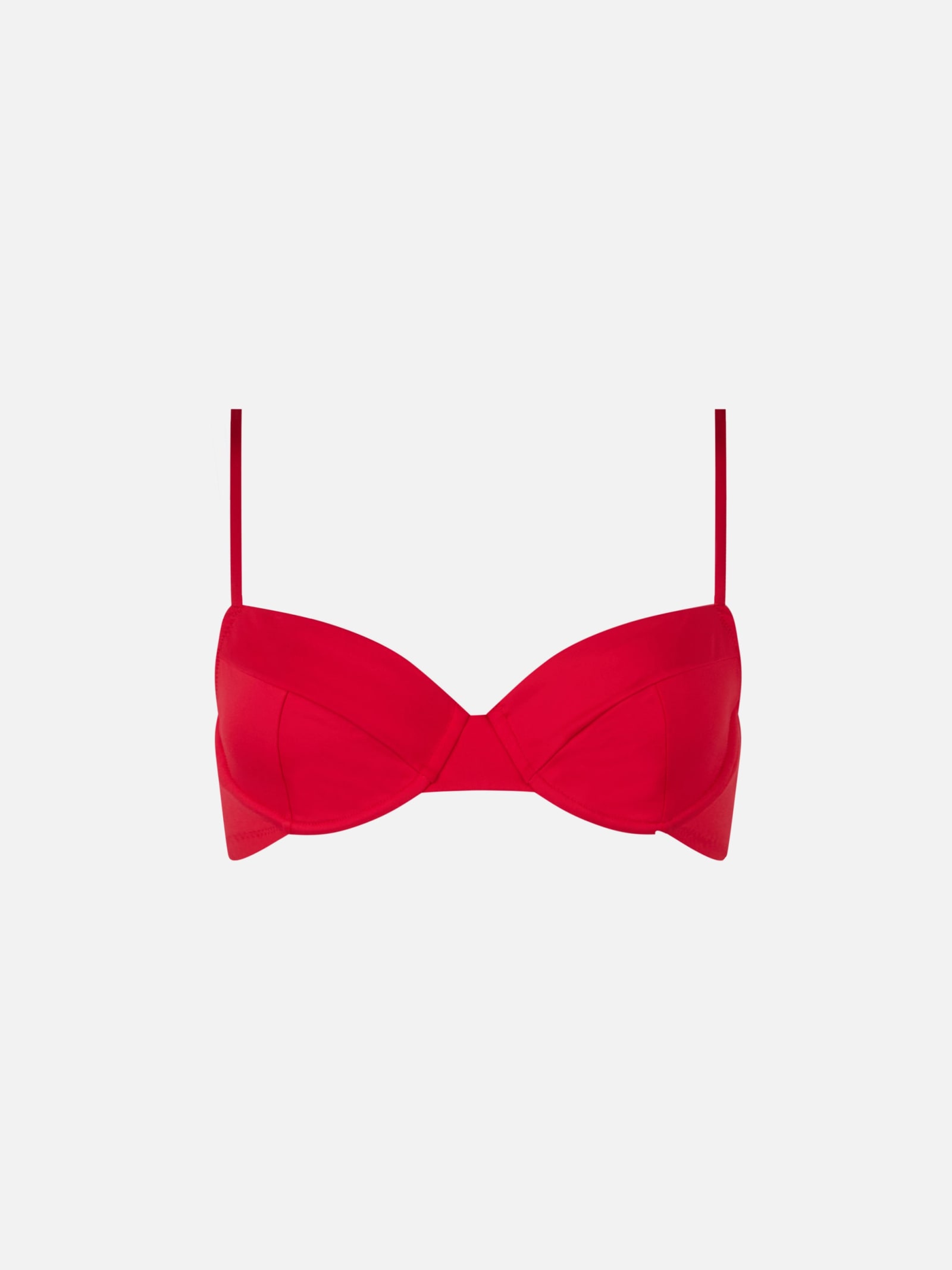Mc2 Saint Barth Red Bea Bralette Underwired Bikini In Red