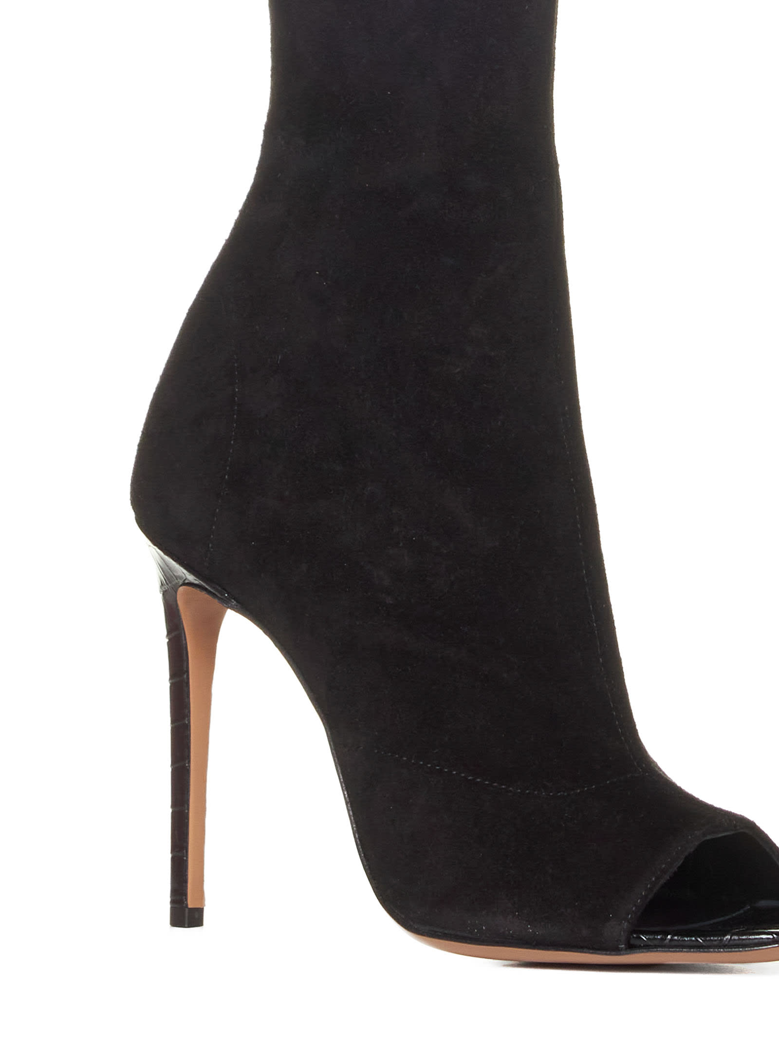 Shop Paris Texas Boots In Off Black