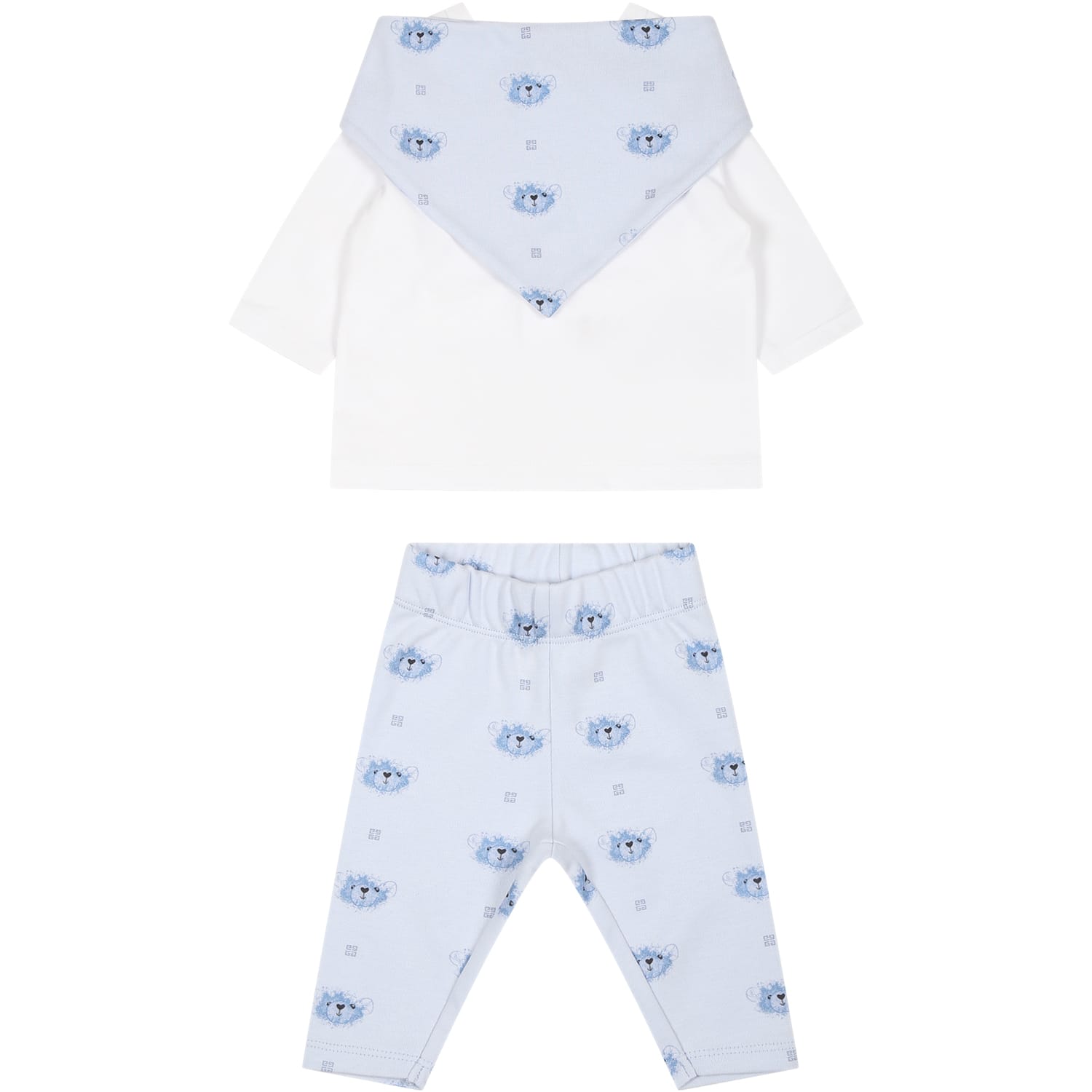 Givenchy Light Blue Suit For Baby Boy With Logo