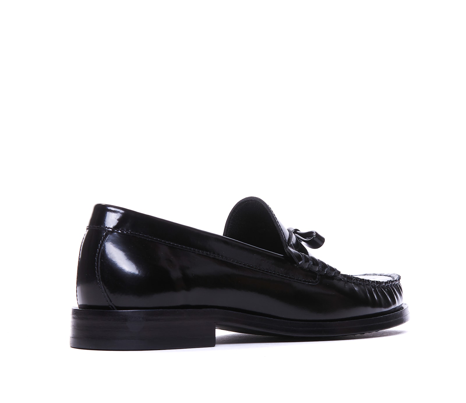 Shop Stuart Weitzman Lottie Bow Loafers In Black