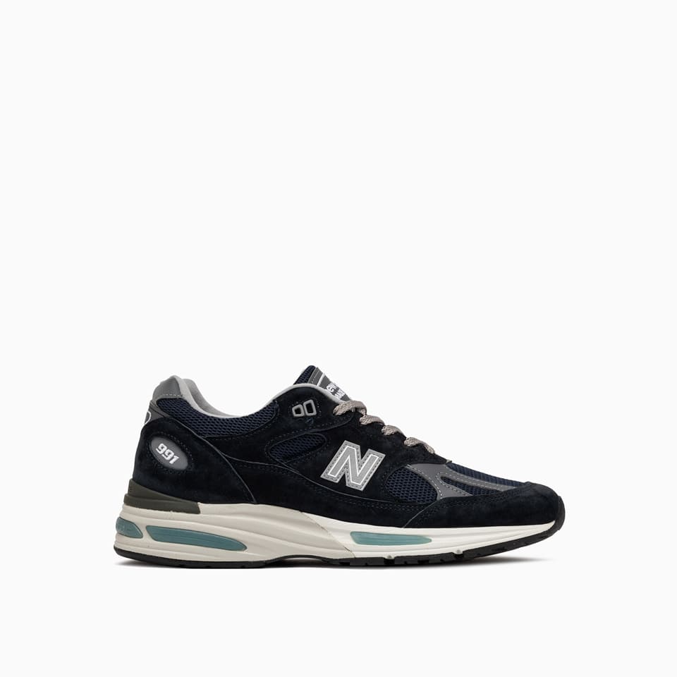 Shop New Balance 991v2 Made In Uk Sneakers U991nv2 In Navy D