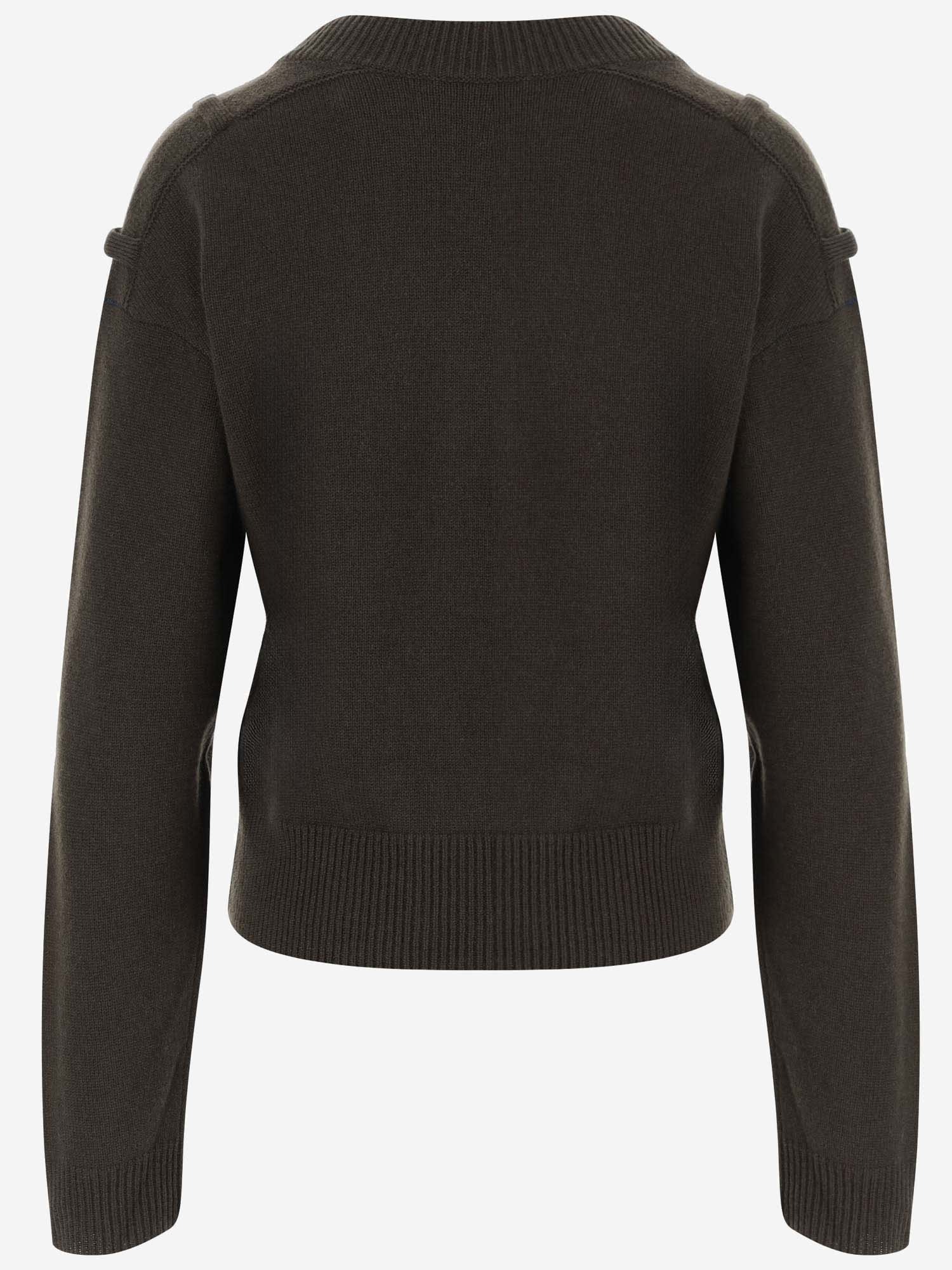 Shop Burberry Cashmere Pullover With Logo In Black