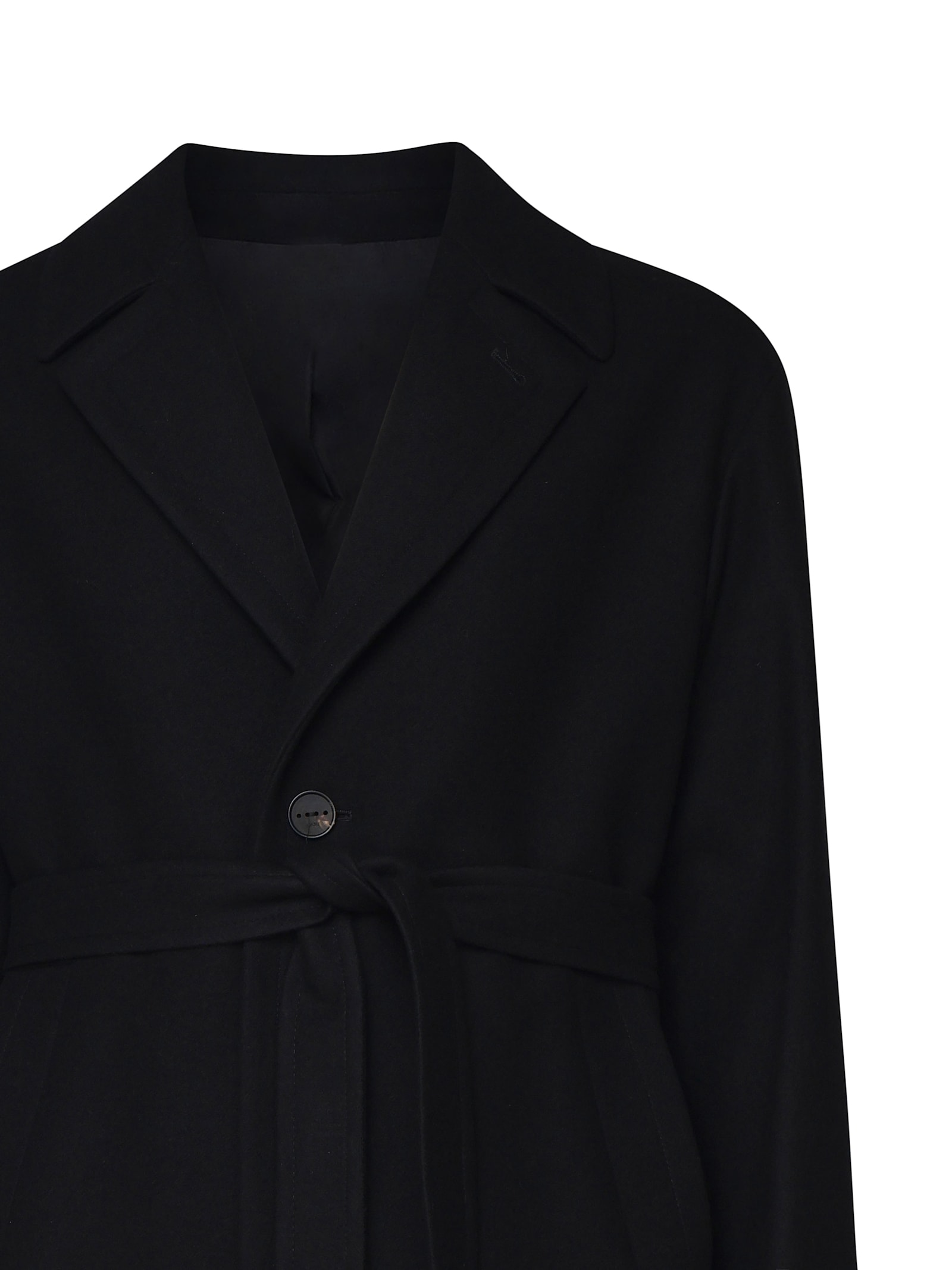 Shop Hevo Ostuni Mono-breasted Coat In Blueblack