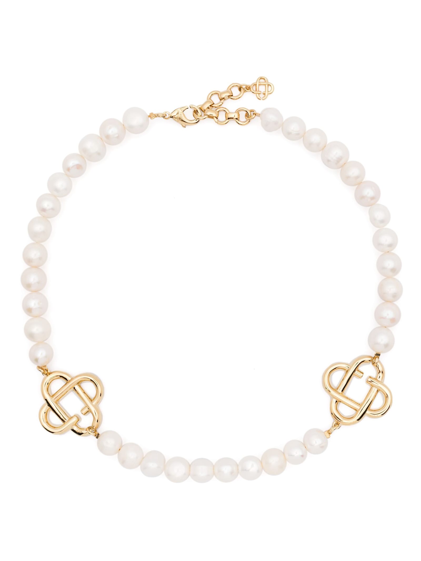 Medium Pearl Logo Necklace