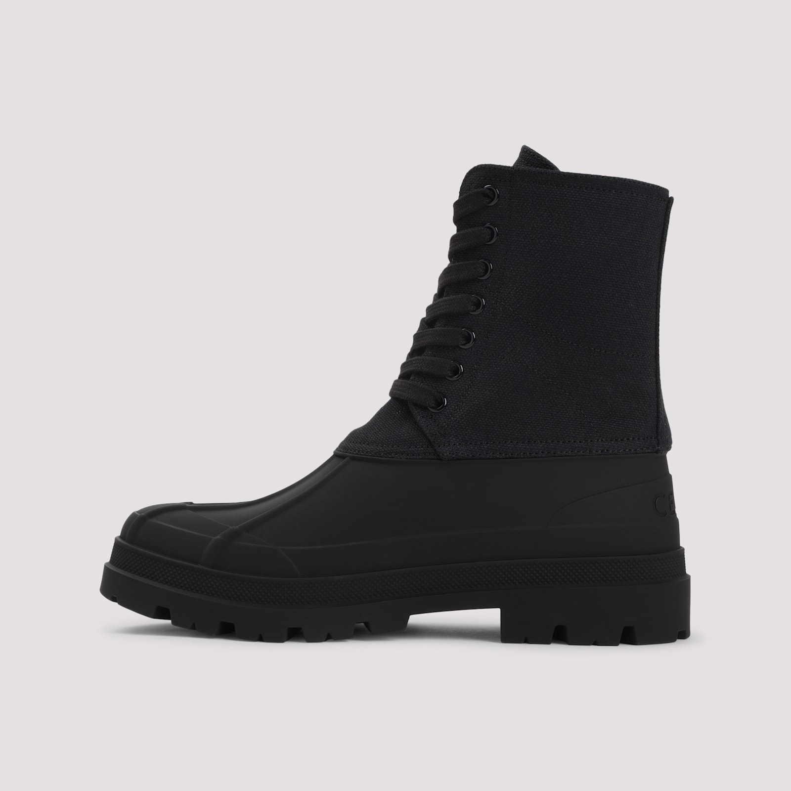 Celine Triumph Canvas High-top Chunky Boot In Multi