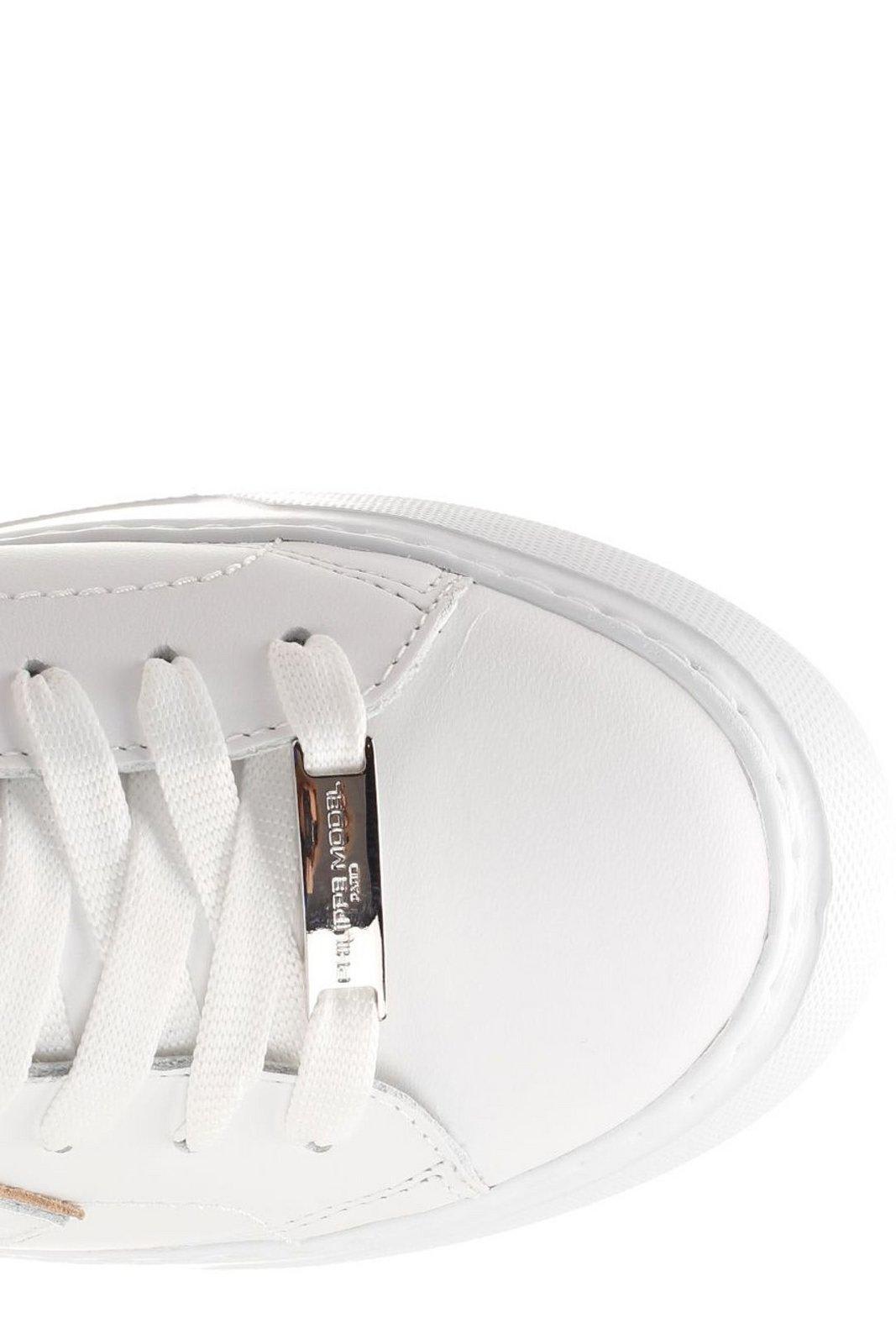 Philippe Model Low Help Recreational Shoe In Bianco E Celeste