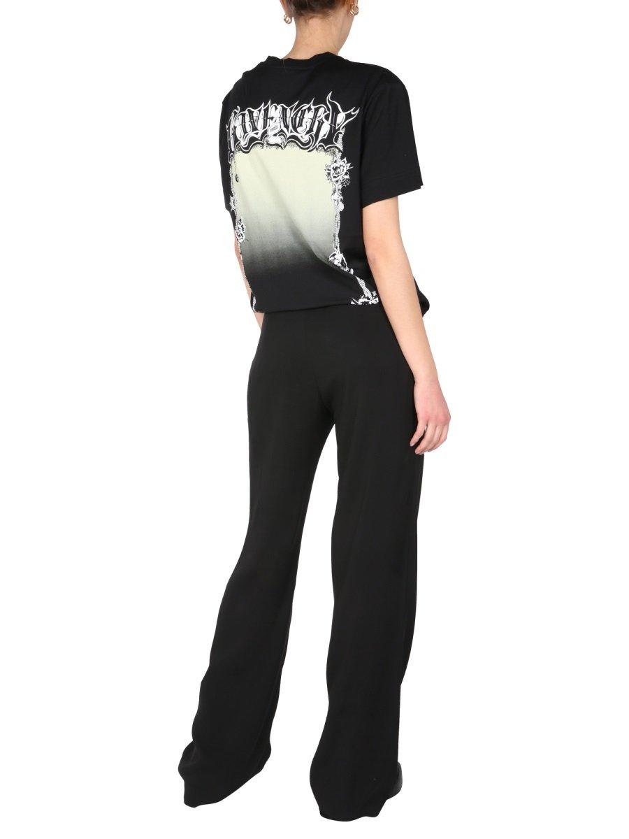 Shop Givenchy Graphic Print T-shirt In Black