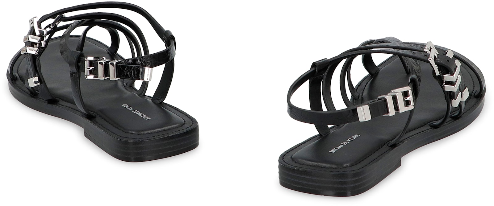 Michael Kors Darrington Snake Embossed Flat Sandals