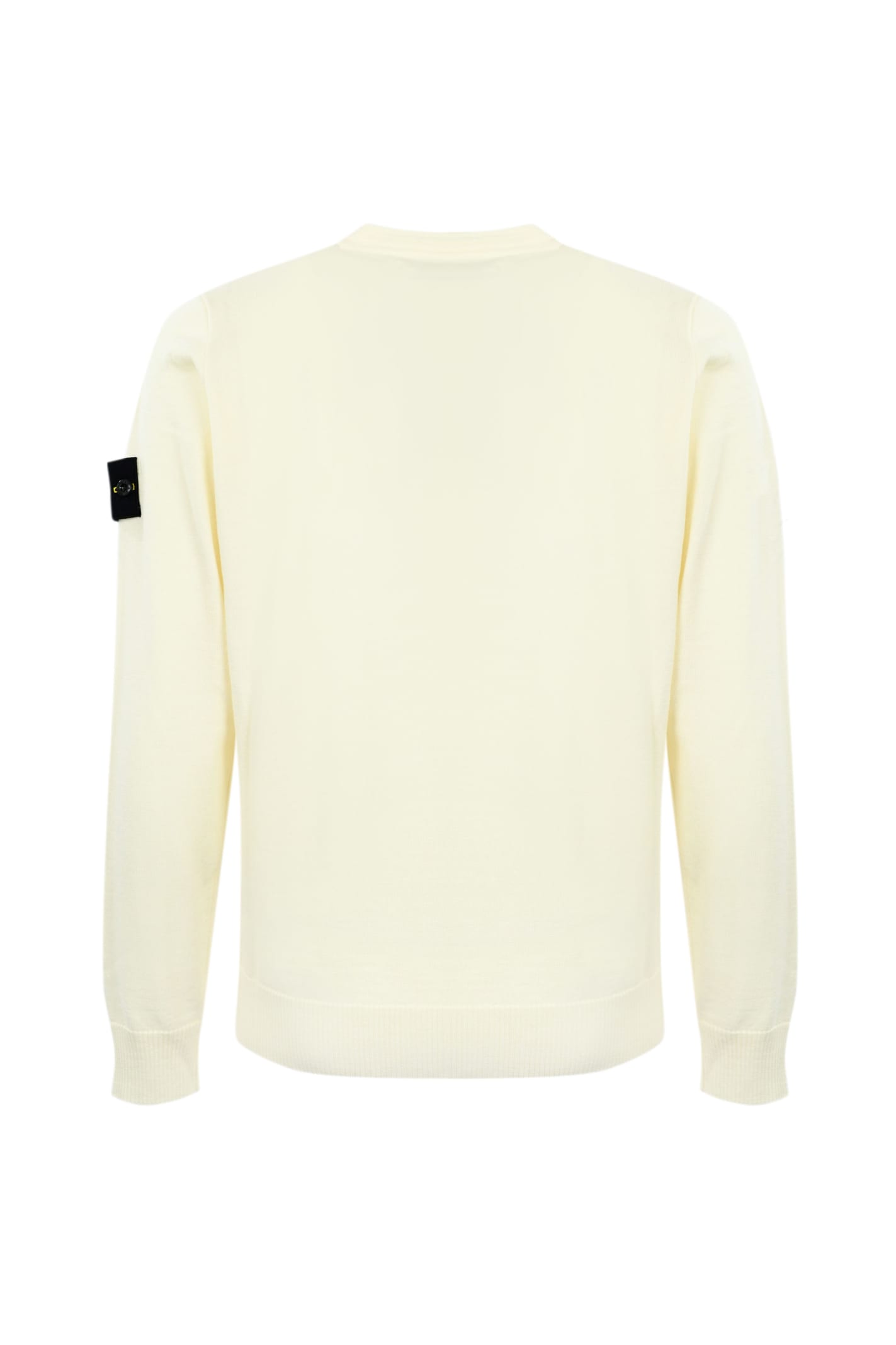 Shop Stone Island 510c4 Wool Sweater In Natural