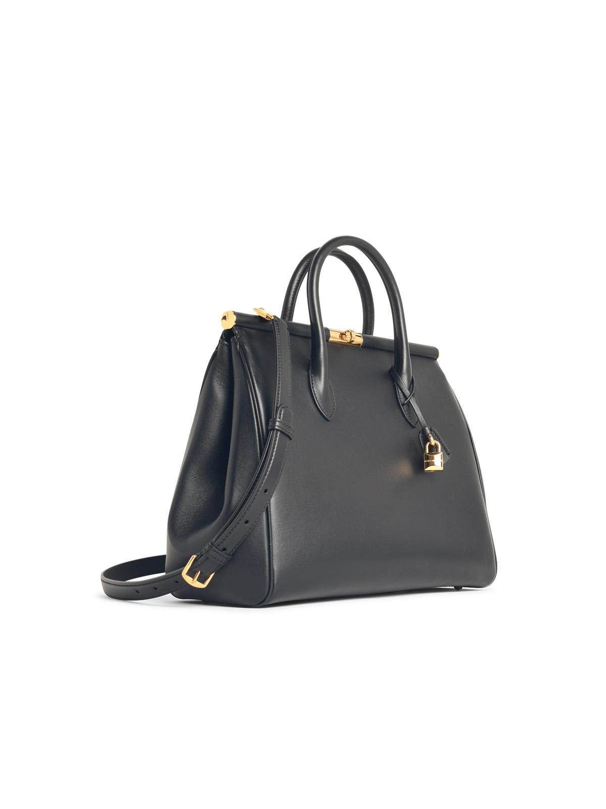 Dolce & Gabbana Large Marlene Handbag In Black