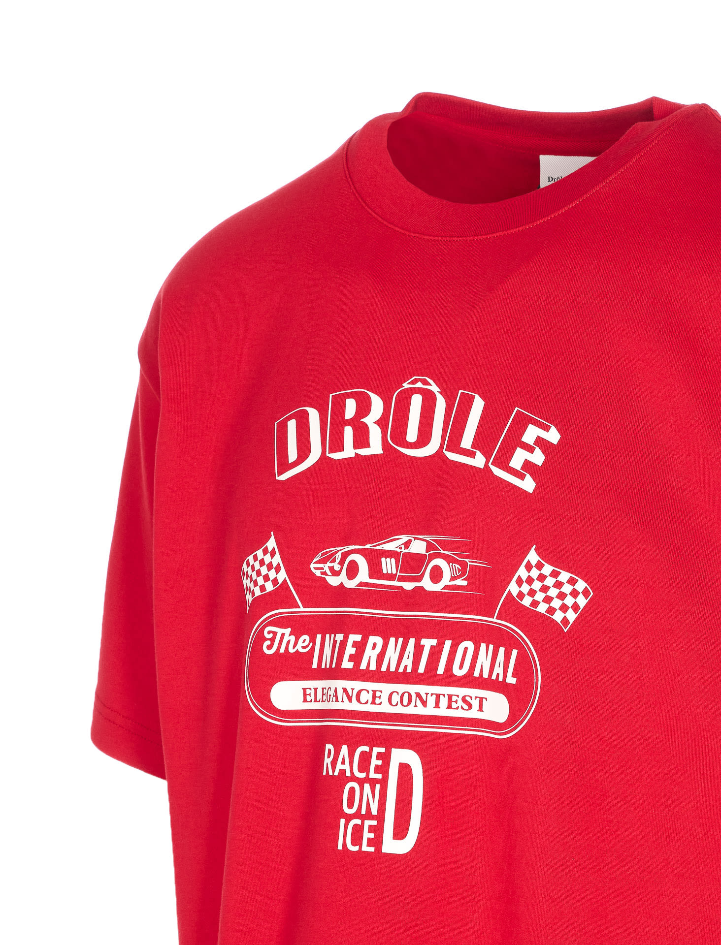 Drôle De Monsieur La Race On Ice Graphic Print T-shirt In Red