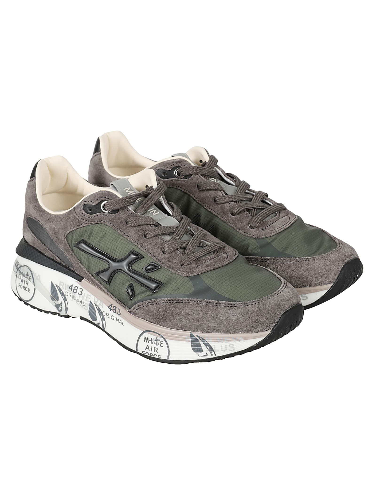 Shop Premiata Moerun Sneakers In Verde Militare