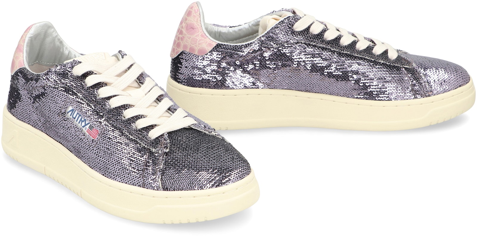 Autry "dallas Low Sparkling" Sneaker In Multi