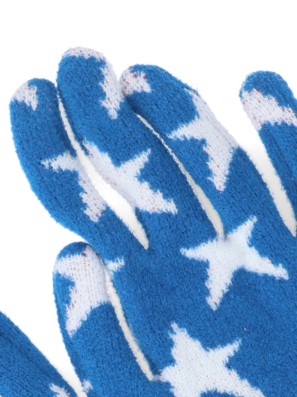 Shop Erl Star Gloves In Blue