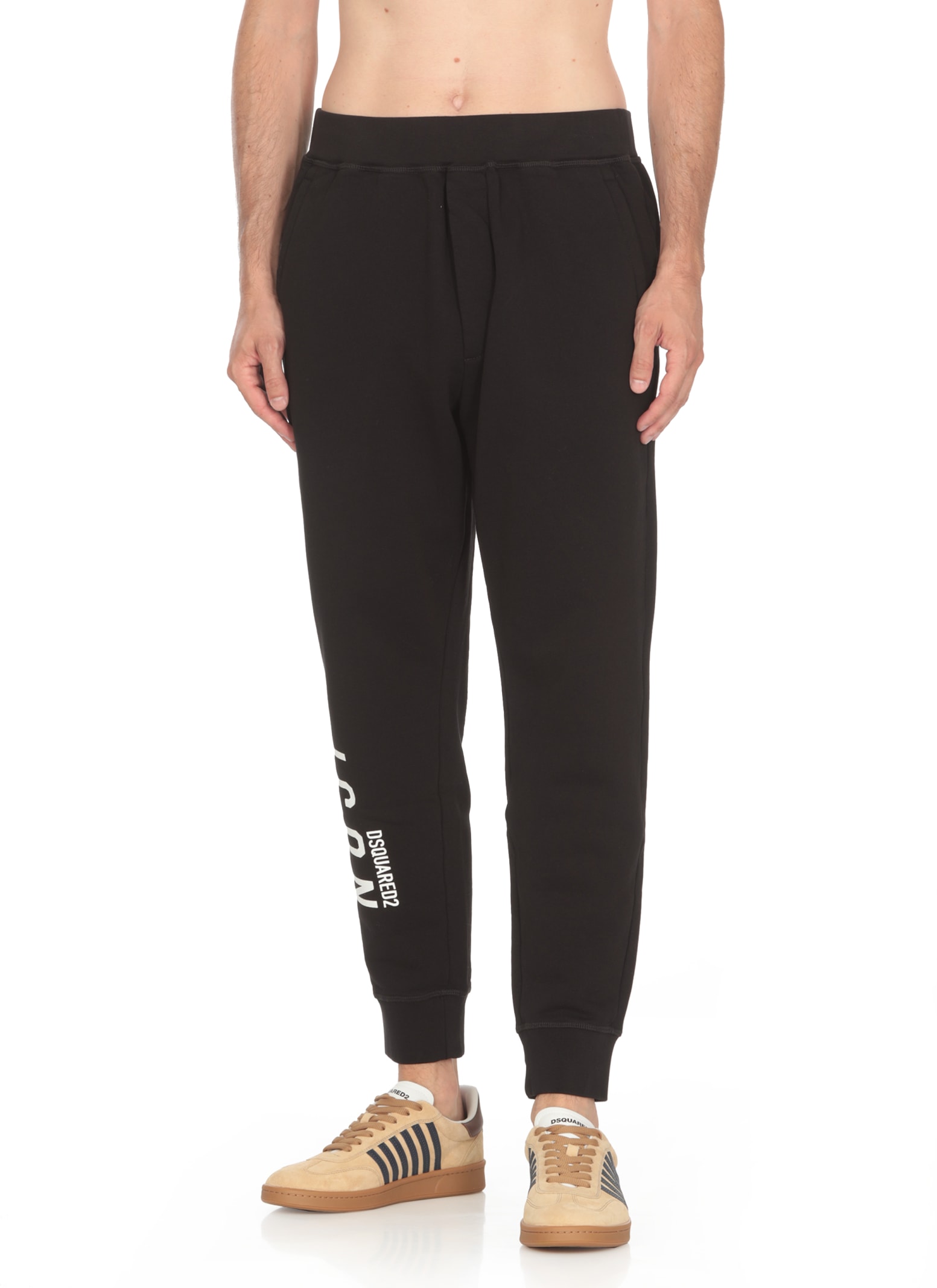 Shop Dsquared2 Icon Pants In Black