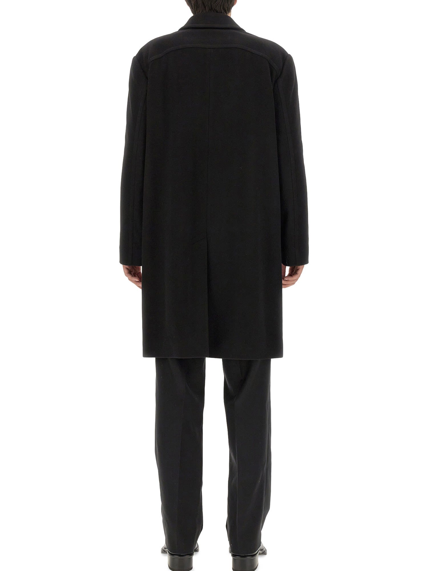 Alexander Mcqueen Single-breasted Coat In Black