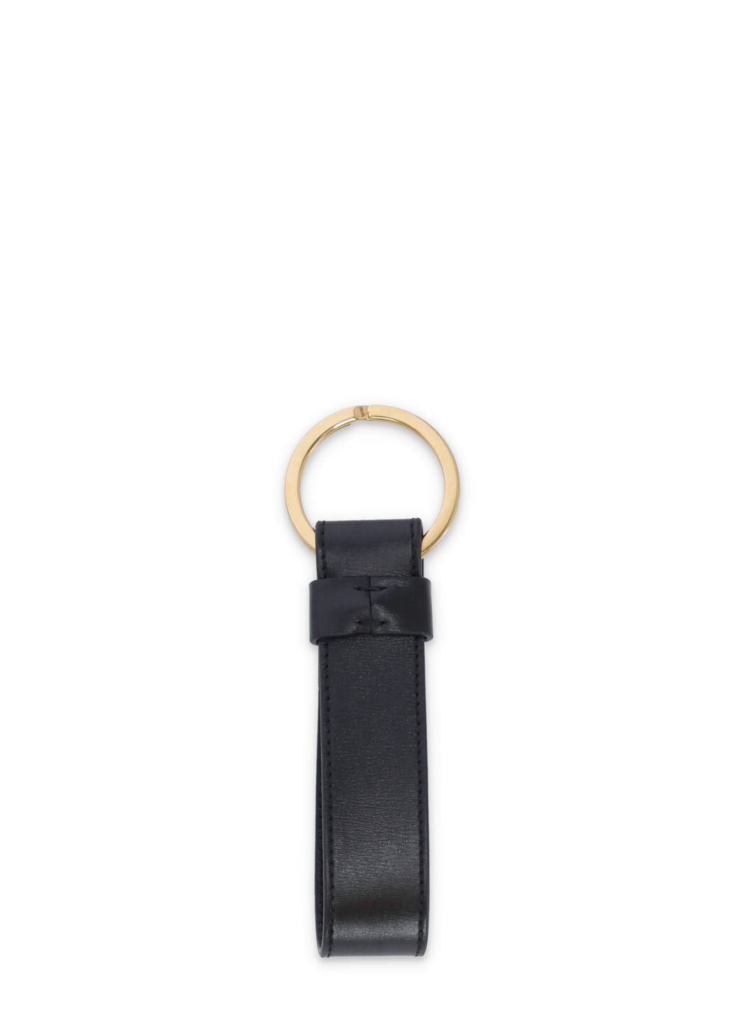 Shop Tod's Leather Keychain In Black